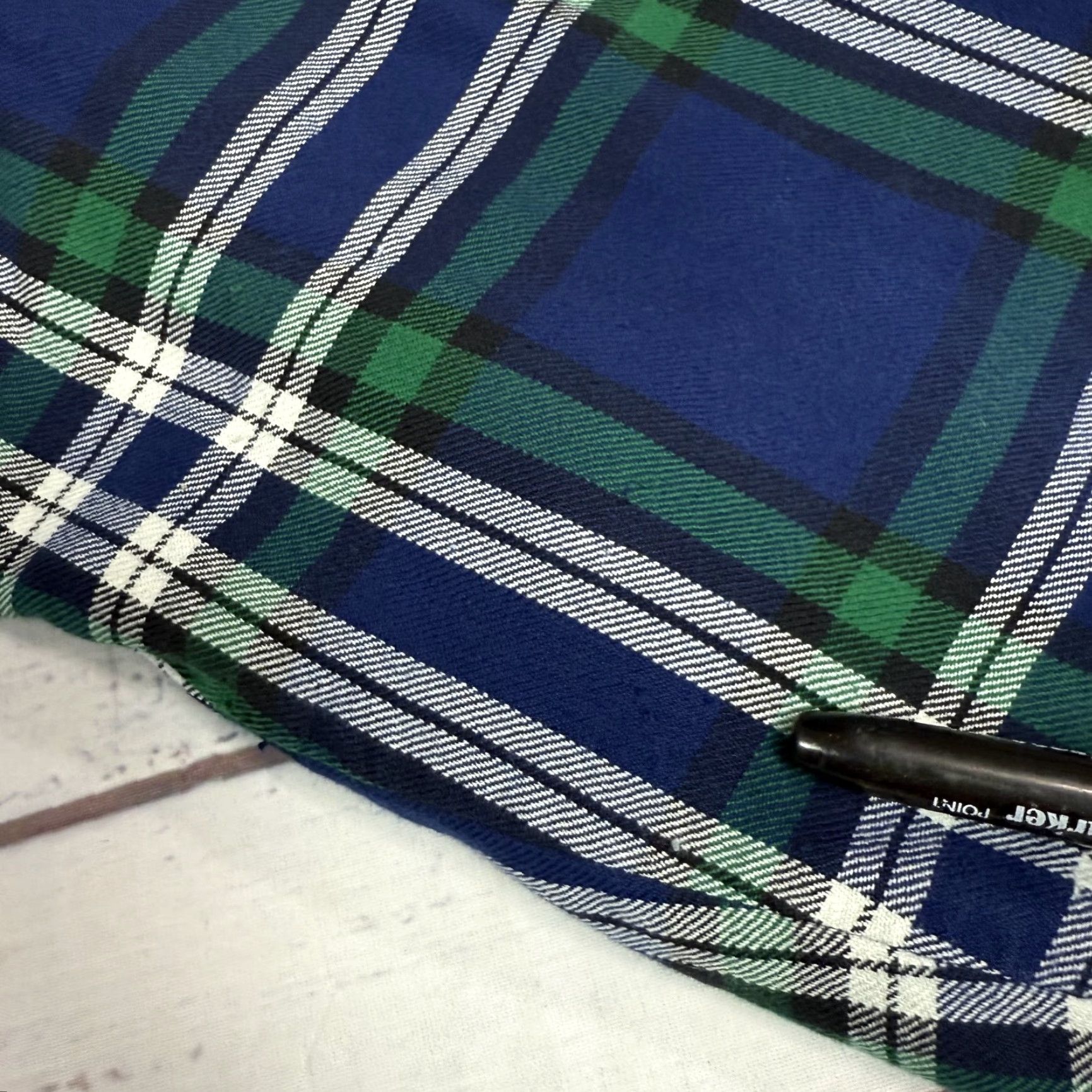 Vintage L.L. Bean Plaid Fleece Lined Flannel Shirt Long Sleeve XL Green Blue Mens Buttons Up Shirts Size US XL / EU 56 / 4 - 7 Thumbnail