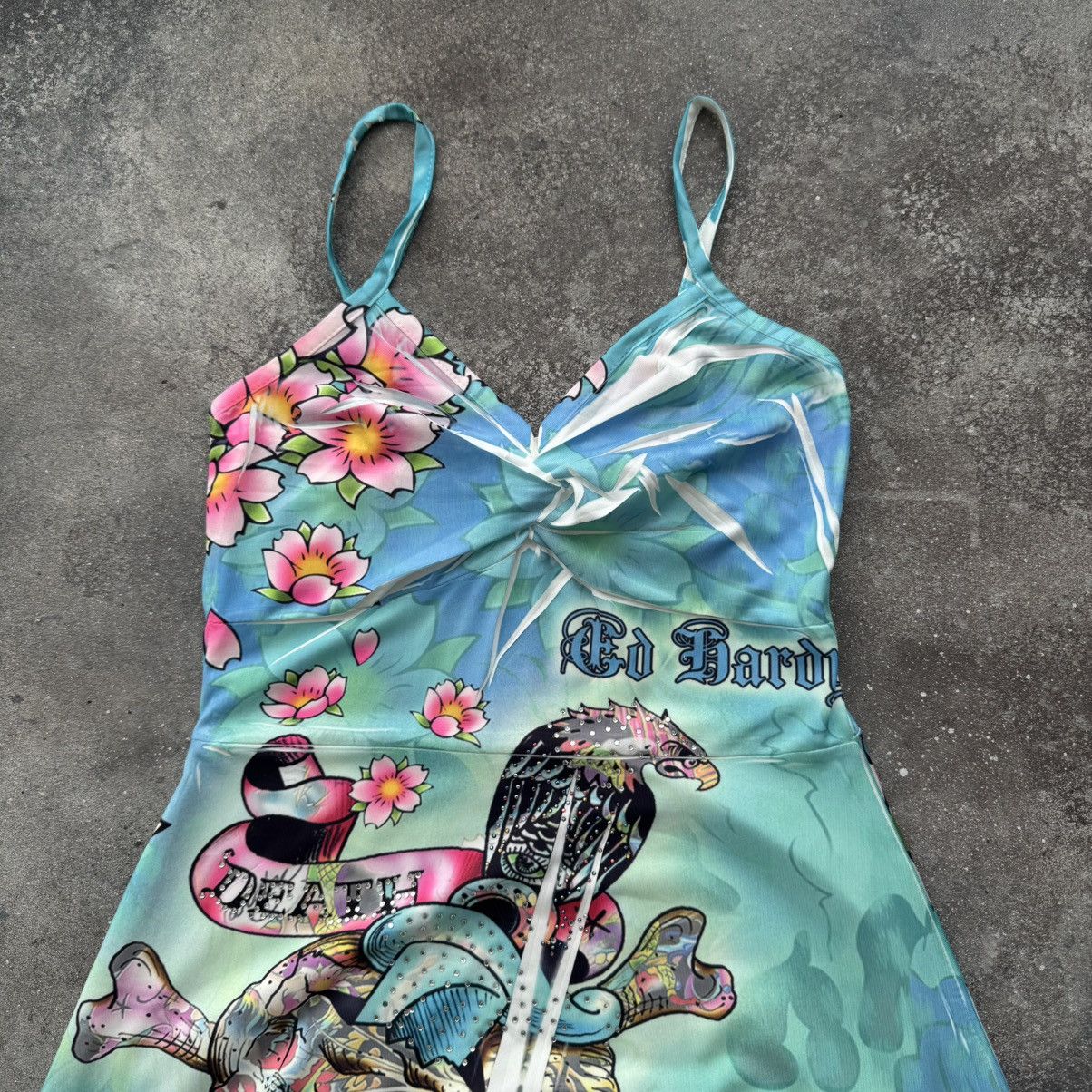 Ed Hardy Ed Hardy Vintage Y2K “Death or Glory” Dress Size S / US 4 / IT 40 - 2 Thumbnail