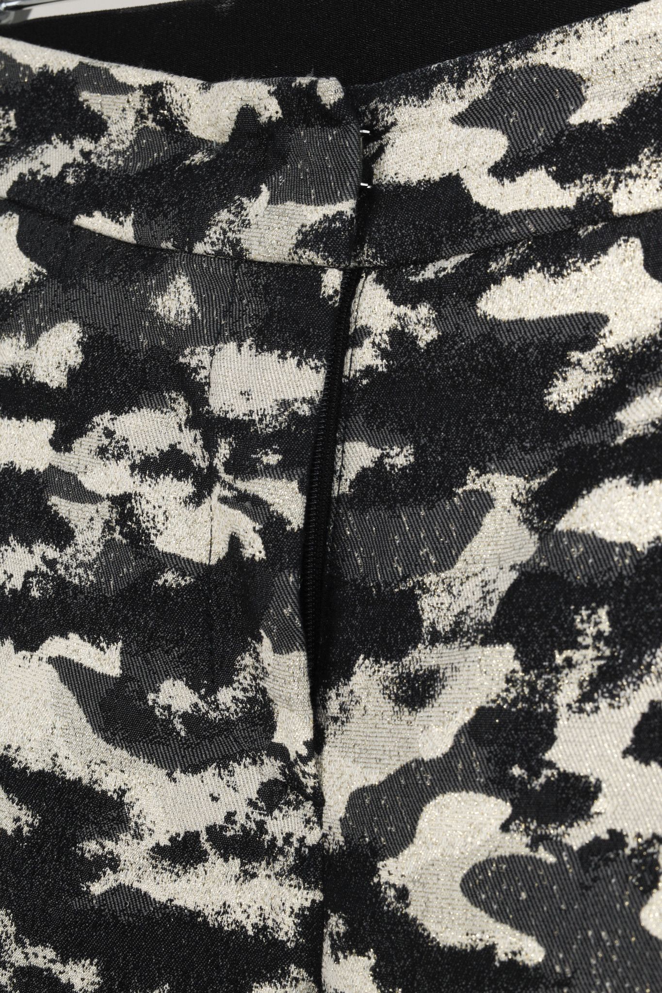 Luisa Cerano Luisa Cerano Champagne Metallic Camouflage Jacquard Pants Size 28" / US 6 / IT 42 - 8 Thumbnail
