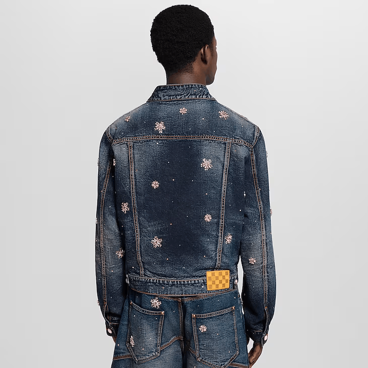 Louis Vuitton Embroidered Denim Kimono Jacket Size US L / EU 52-54 / 3 - 3 Thumbnail