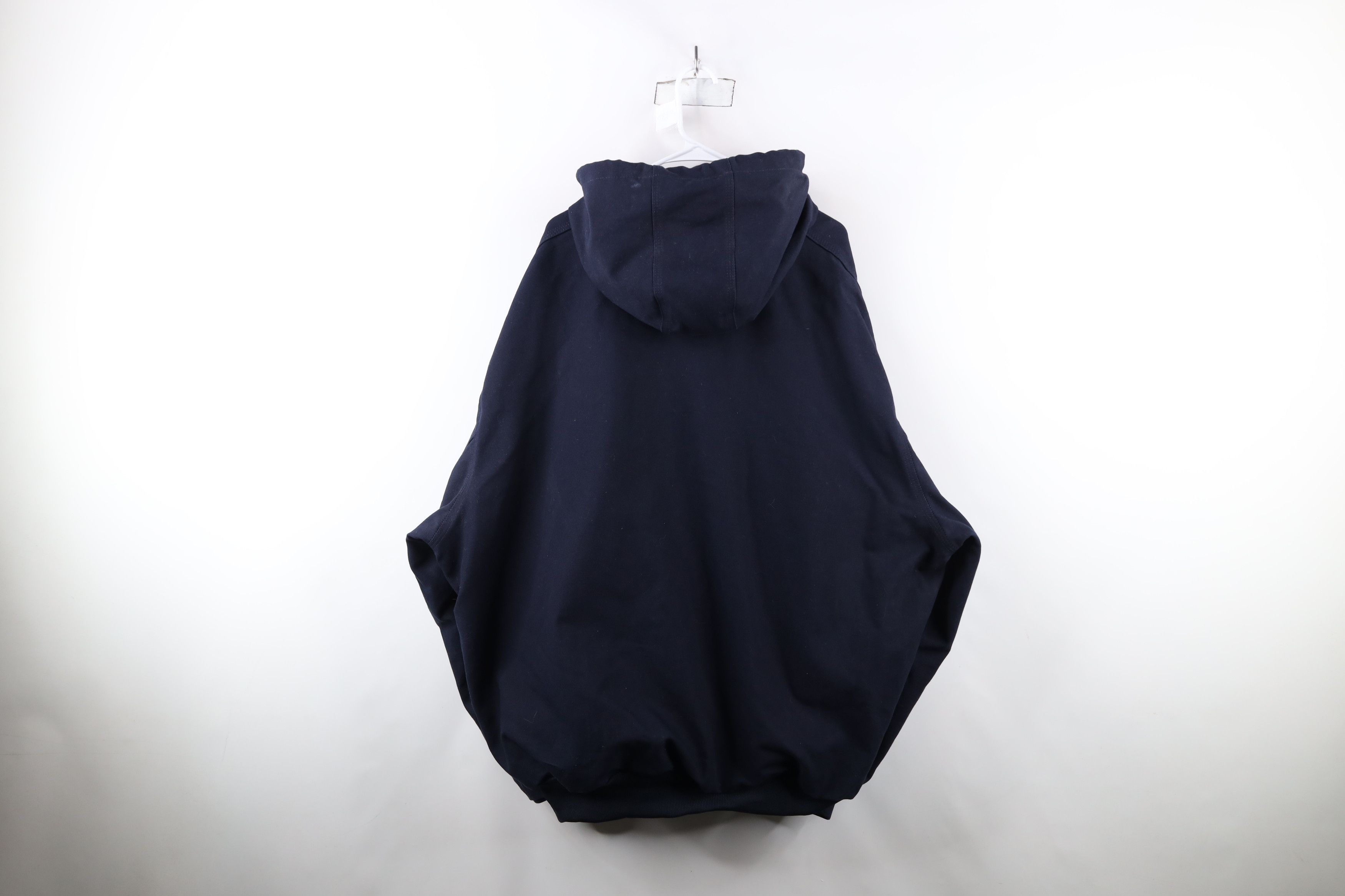 Carhartt × Vintage Vintage Y2K Carhartt Canvas Hooded Jacket Navy Blue USA Size US XXL / EU 58 / 5 - 13 Thumbnail