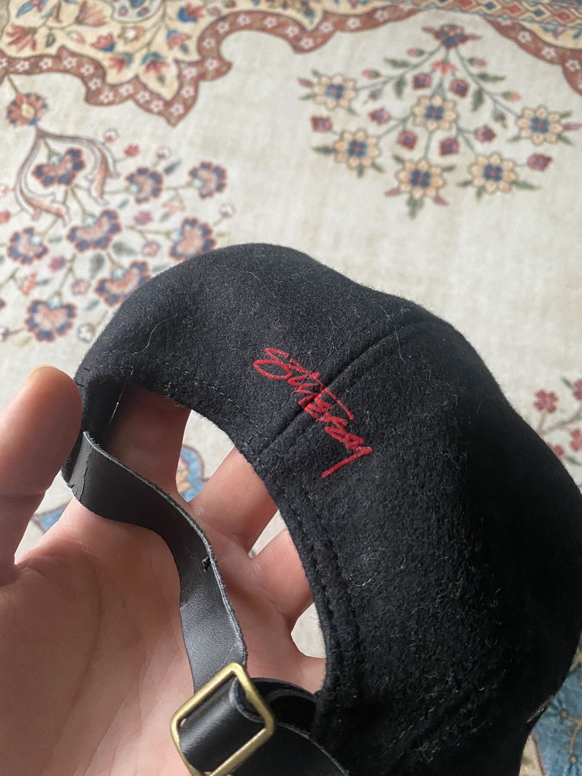 Stussy × Vintage Vintage Stussy Paris 5 Panel Wool Adjustable Cap Hat Size ONE SIZE - 5 Thumbnail