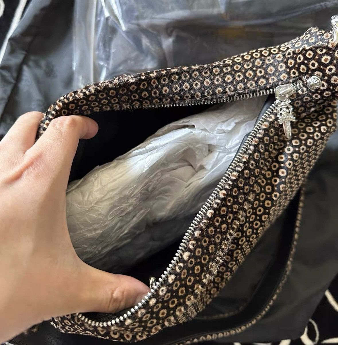 Chrome Hearts Aspen exclusive pony hair cross Lyon bag Size ONE SIZE - 7 Thumbnail
