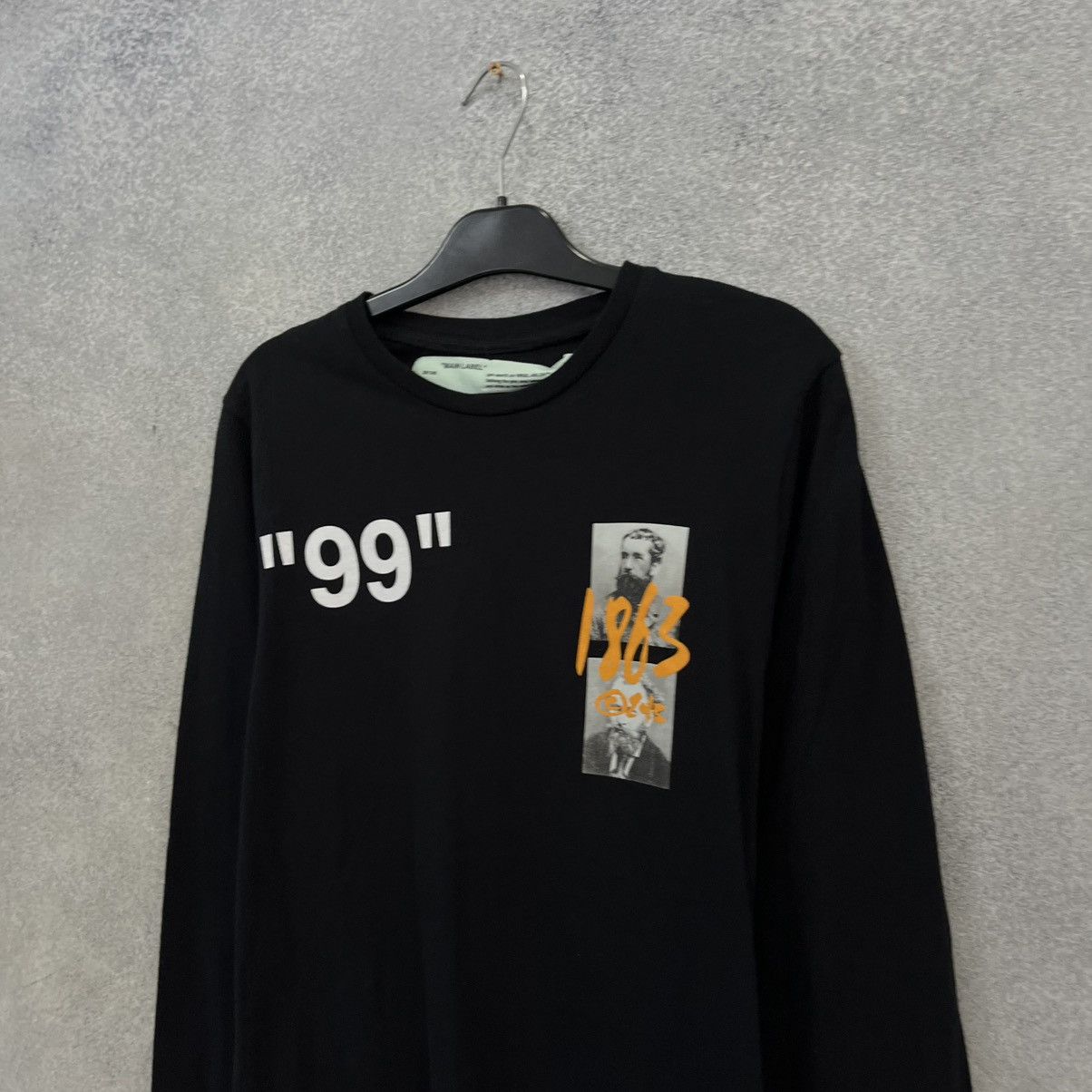 Off-White Off White Black Longsleeve Big Logo Streetwear Rare Size US XS / EU 42 / 0 - 5 Thumbnail