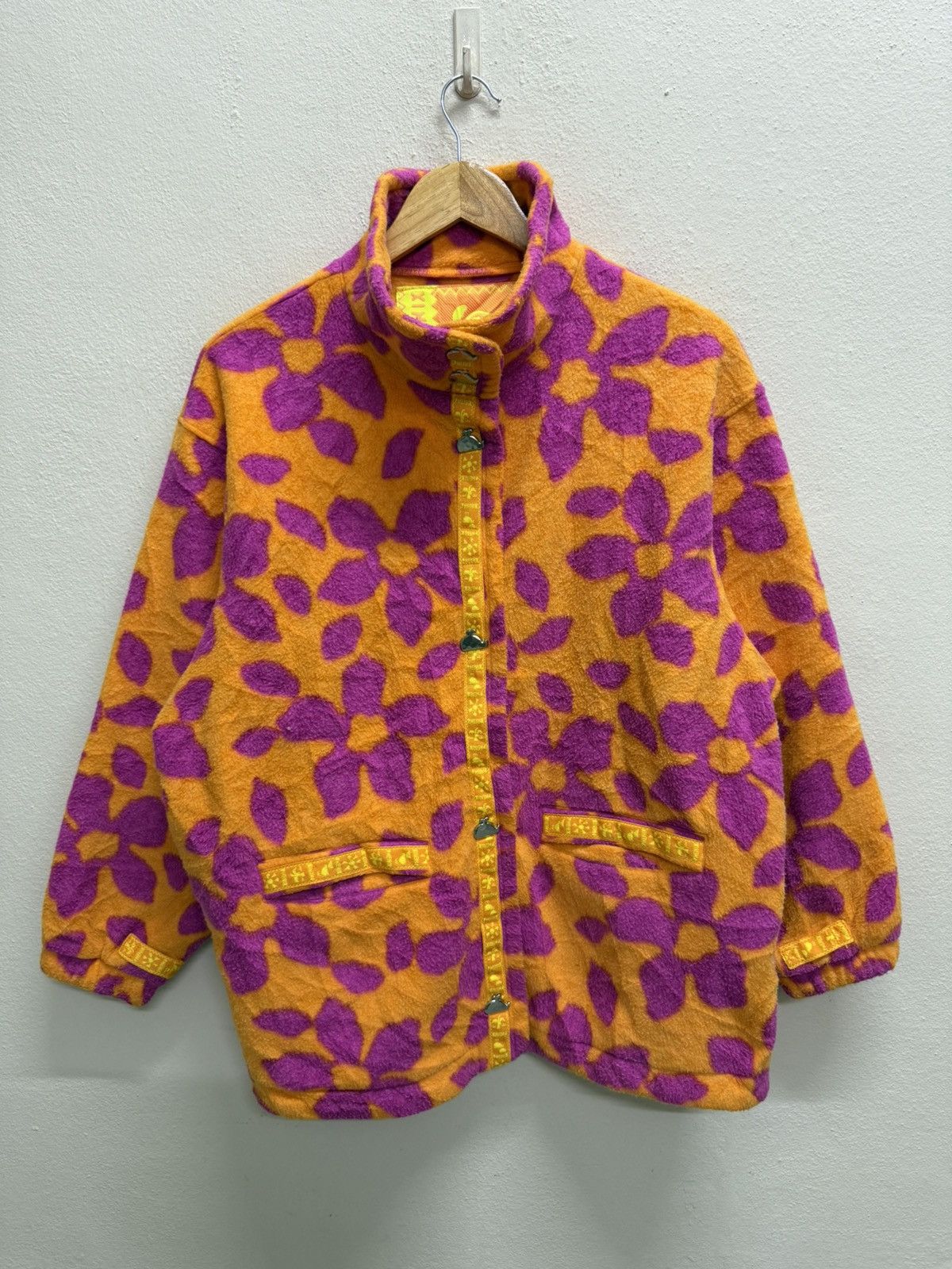 Phenix Vintage 90s Phenix All Over Print Fleece Jacket Button Snap Size US L / EU 52-54 / 3 - 18 Thumbnail
