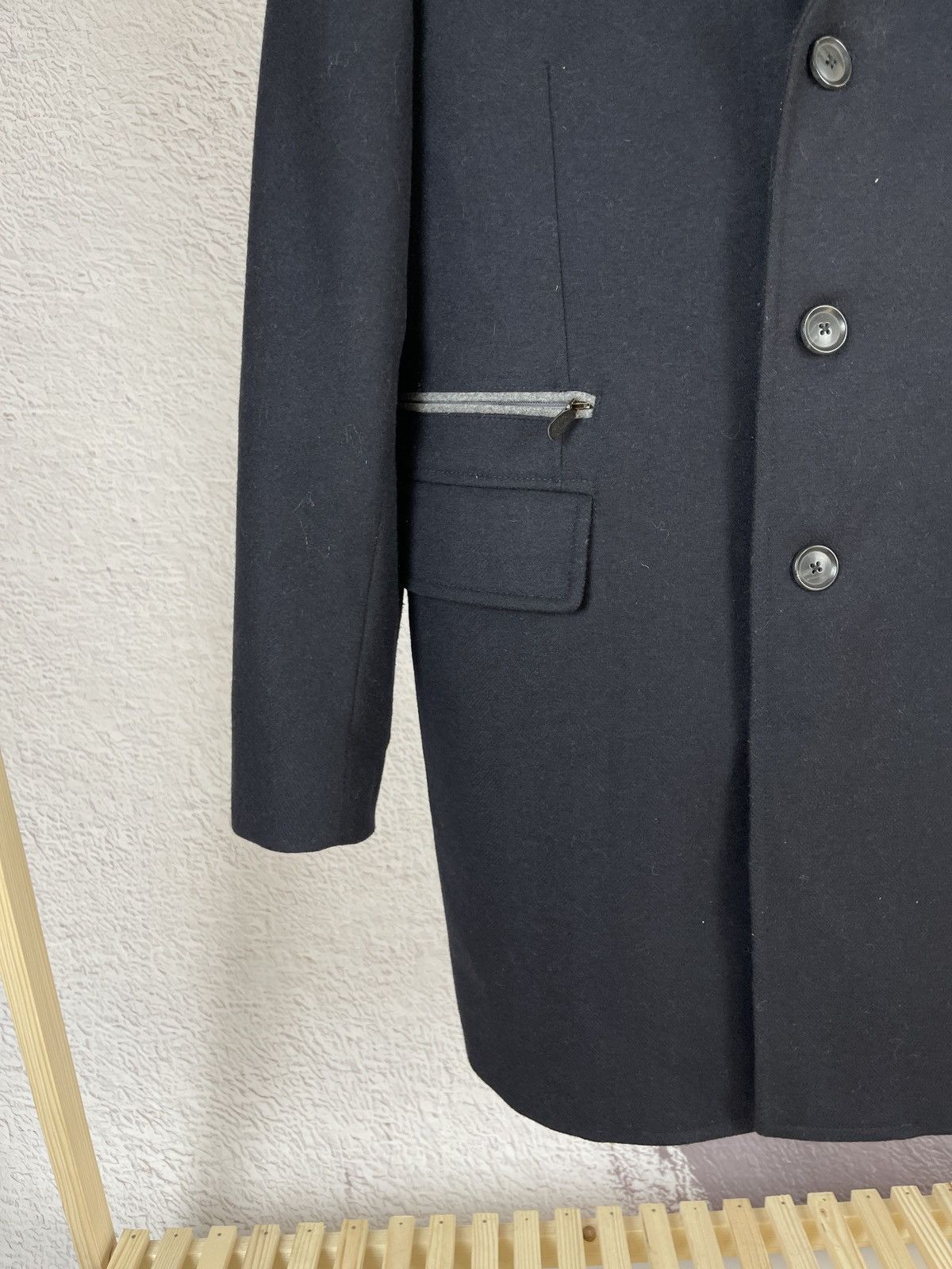 Boggi Boggi Milano navy wool 3 button dress coat Size US M / EU 48-50 / 2 - 7 Thumbnail