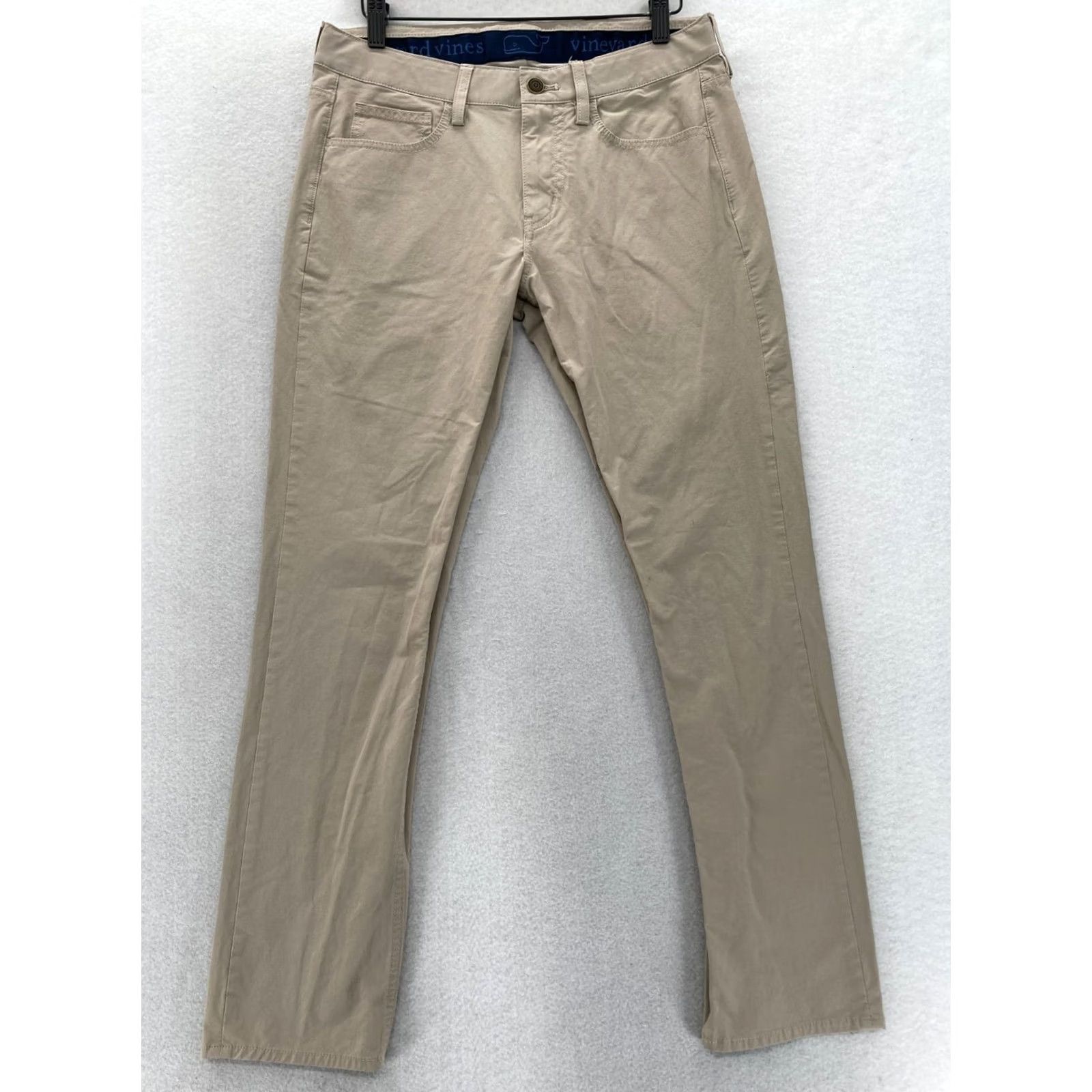 Vineyard Vines Vineyard Vines Performance Golf Pants Mens 30x30 Khaki Beige Stretch Preppy Size US 30 / EU 46 - 2 Thumbnail