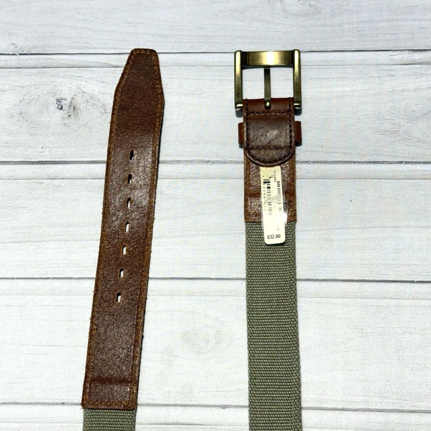 Eddie Bauer Eddie Bauer Belt Mens 36 Green Braided/Woven Belt Adjustable Buckle USA NWT BM3005EKL Size 36 - 3 Thumbnail