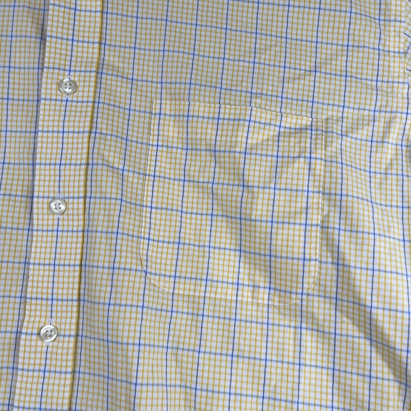 Vintage Paul Fredrick Shirt 17.5 Yellow Check Casual Button Up Long Sleeve Mens Size US XXL / EU 58 / 5 - 3 Thumbnail