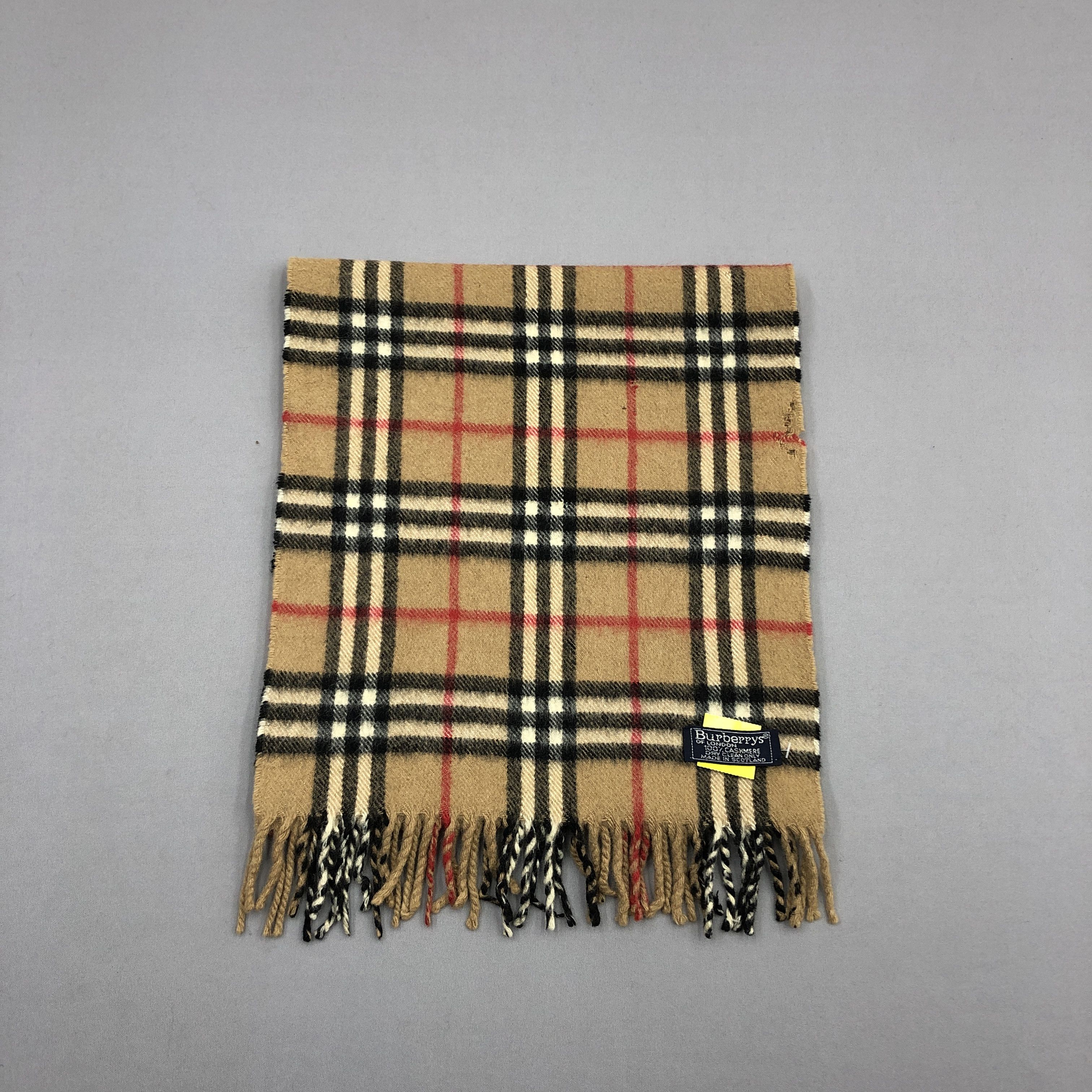 Burberry Vintage Burberry Scarf Muffler Wool Cashmere Scarves Size ONE SIZE - 2 Thumbnail