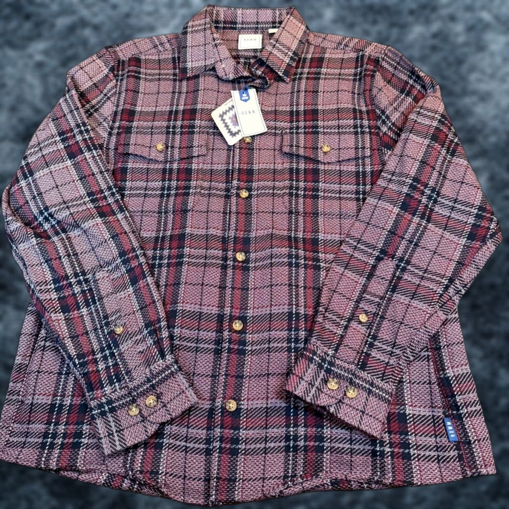 Vintage VINTAGE ROWM Taos Canyon Heavyweight Plaid Cotton Flannel Shirt Jacket Mens Large NWT Size US L / EU 52-54 / 3 - 1 Thumbnail