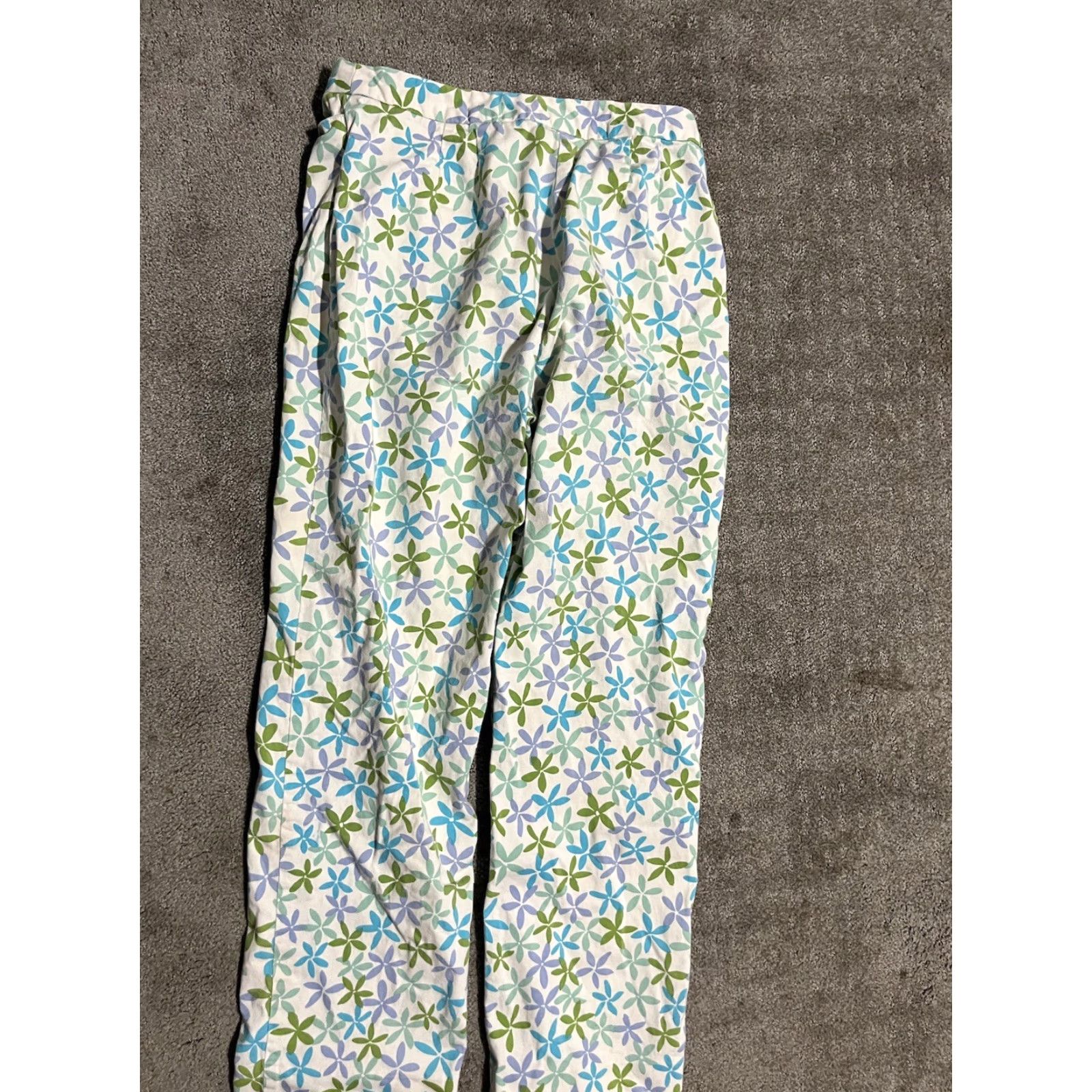 Loft Ann Taylor Loft Pants Women’s 6 Multicolor Floral Slim Stretch Straight Size 28" / US 6 / IT 42 - 3 Thumbnail