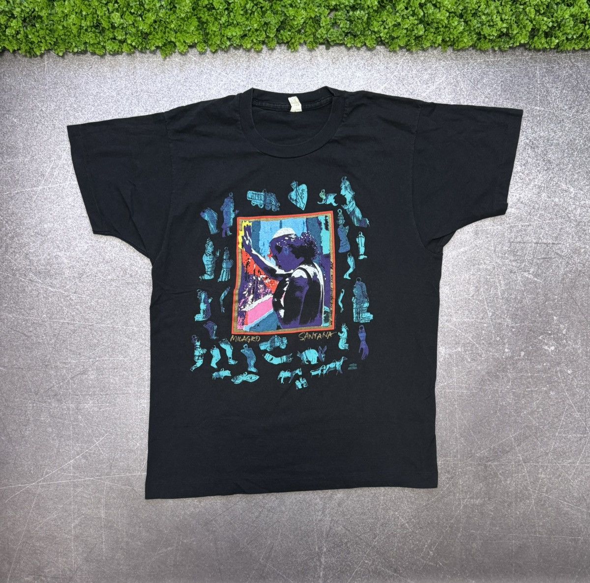 Vintage Carlos Santana Milagro Tour Euro 1992 T-Shirt