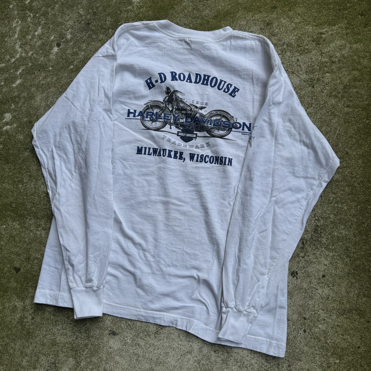 Harley Davidson Vintage Harley Flame Shirt Longsleeve ERD Grunge Biker WCC Size US XL / EU 56 / 4 - 11 Thumbnail