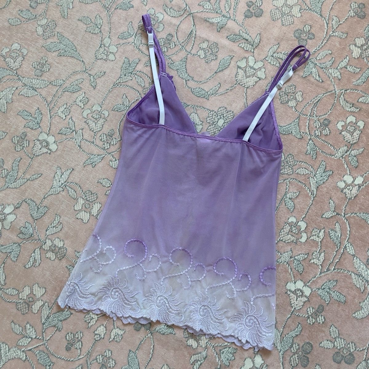 Vintage Vintage Y2K Lavender Ombre Mesh Embroidered Camisole (S–M) Size M / US 6-8 / IT 42-44 - 10 Thumbnail