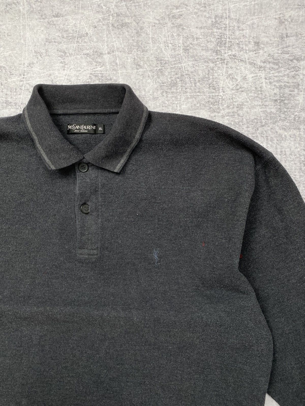 Vintage YSL Pour Home gray sweater Size US XL / EU 56 / 4 - 2 Thumbnail
