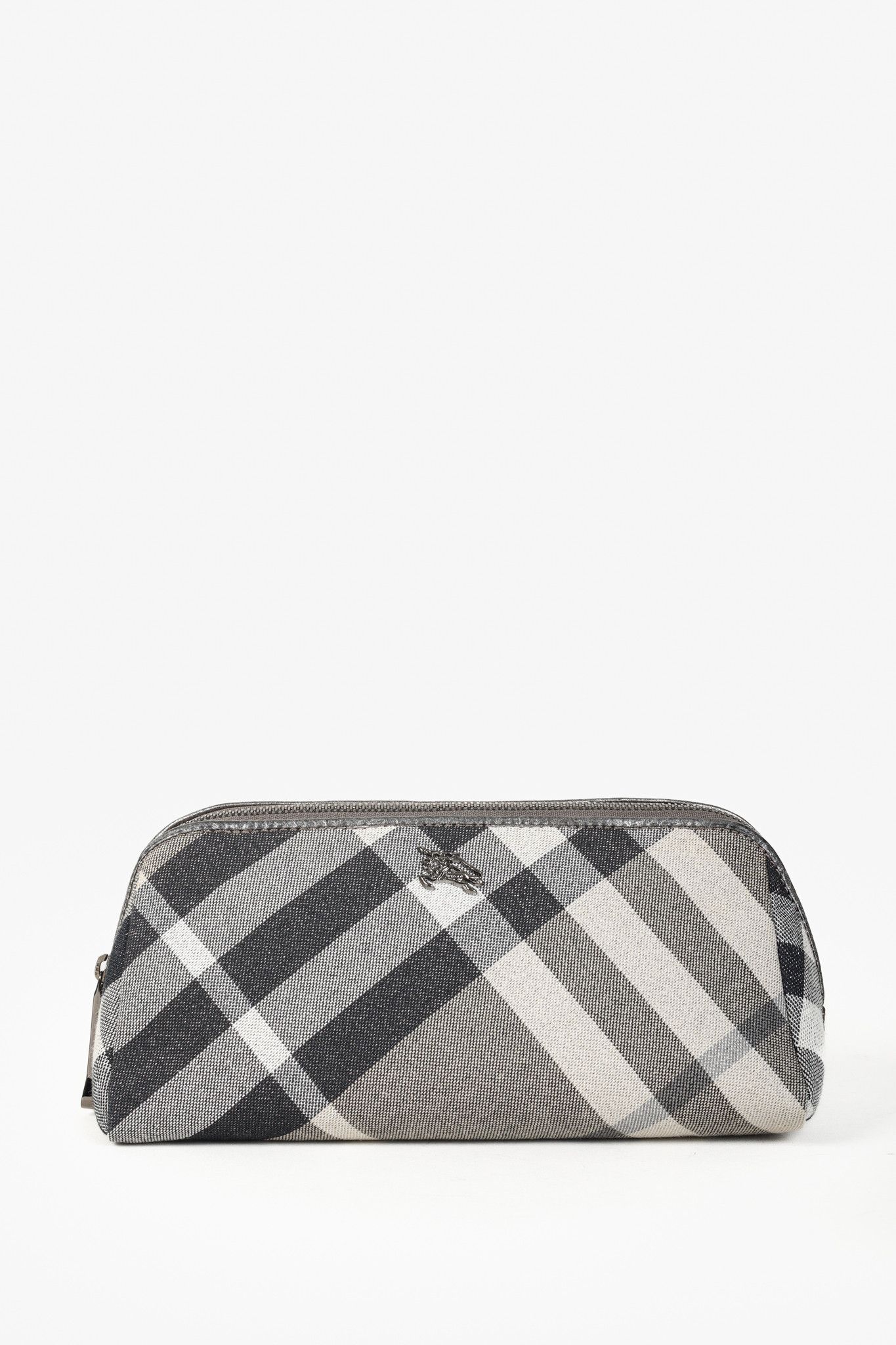 Burberry Check Grey Shimmer Travel Pouch