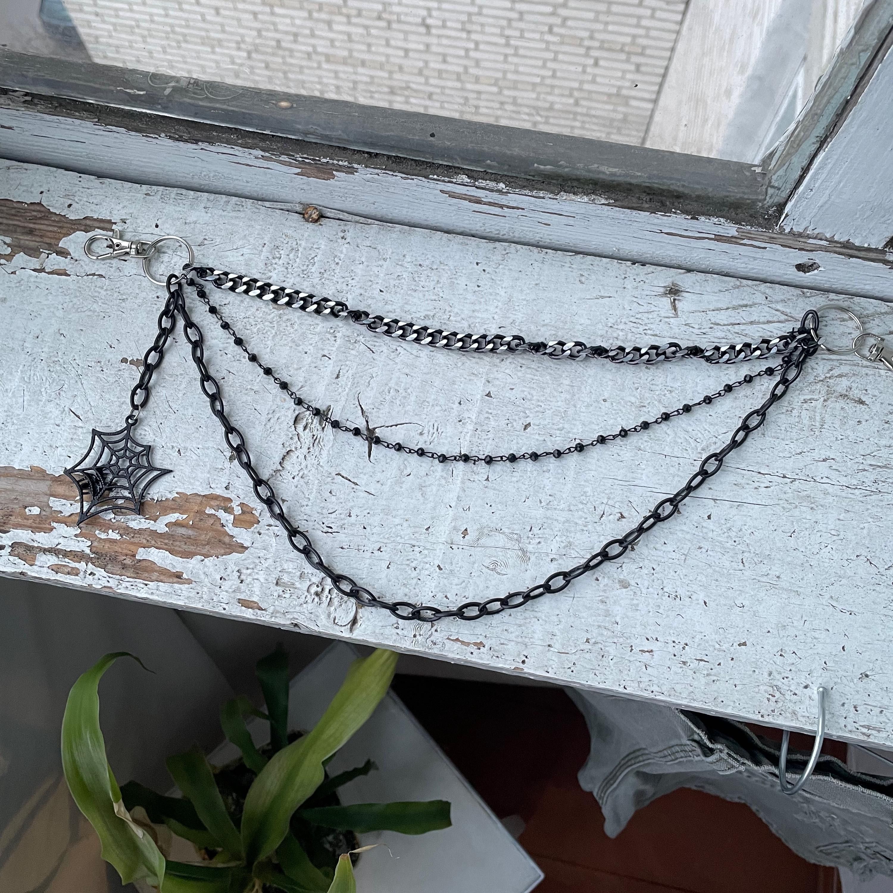 Other Spider Web Y2K Jewelry Keychain Grunge Punk Goth Size ONE SIZE - 7 Thumbnail