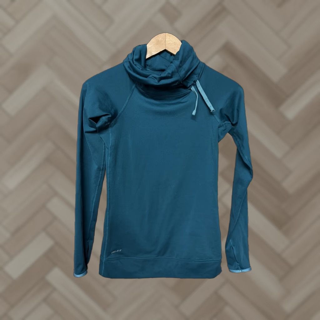 Nike Nike Pro Top Womens XS Green Pullover Mock Neck Activewear Size XS / US 0-2 / IT 36-38 - 1 Thumbnail