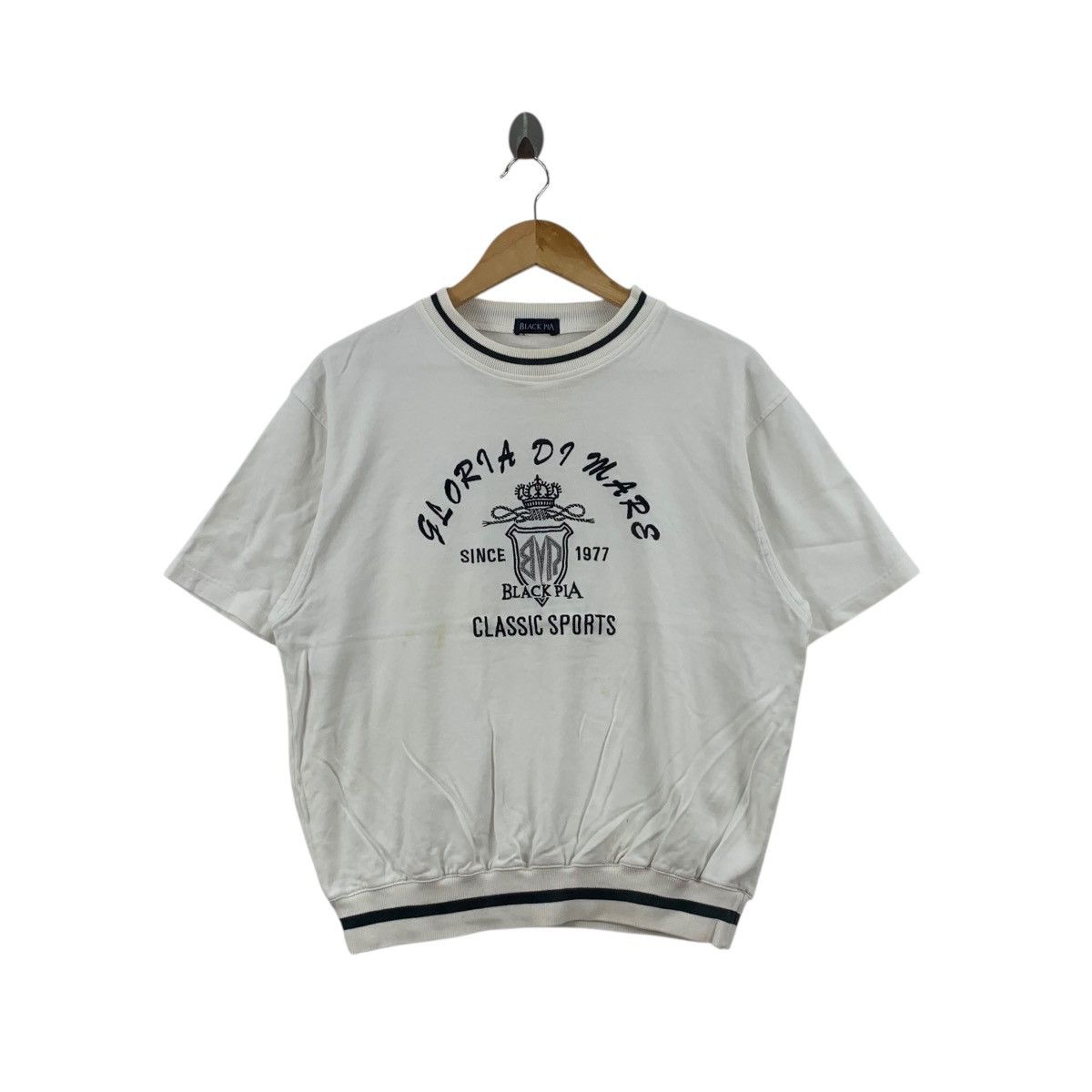 Vintage Vintage BLACK PIA Gloria Di Mare Embroidered Logo Sweatshirt Size M / US 6-8 / IT 42-44 - 1 Thumbnail