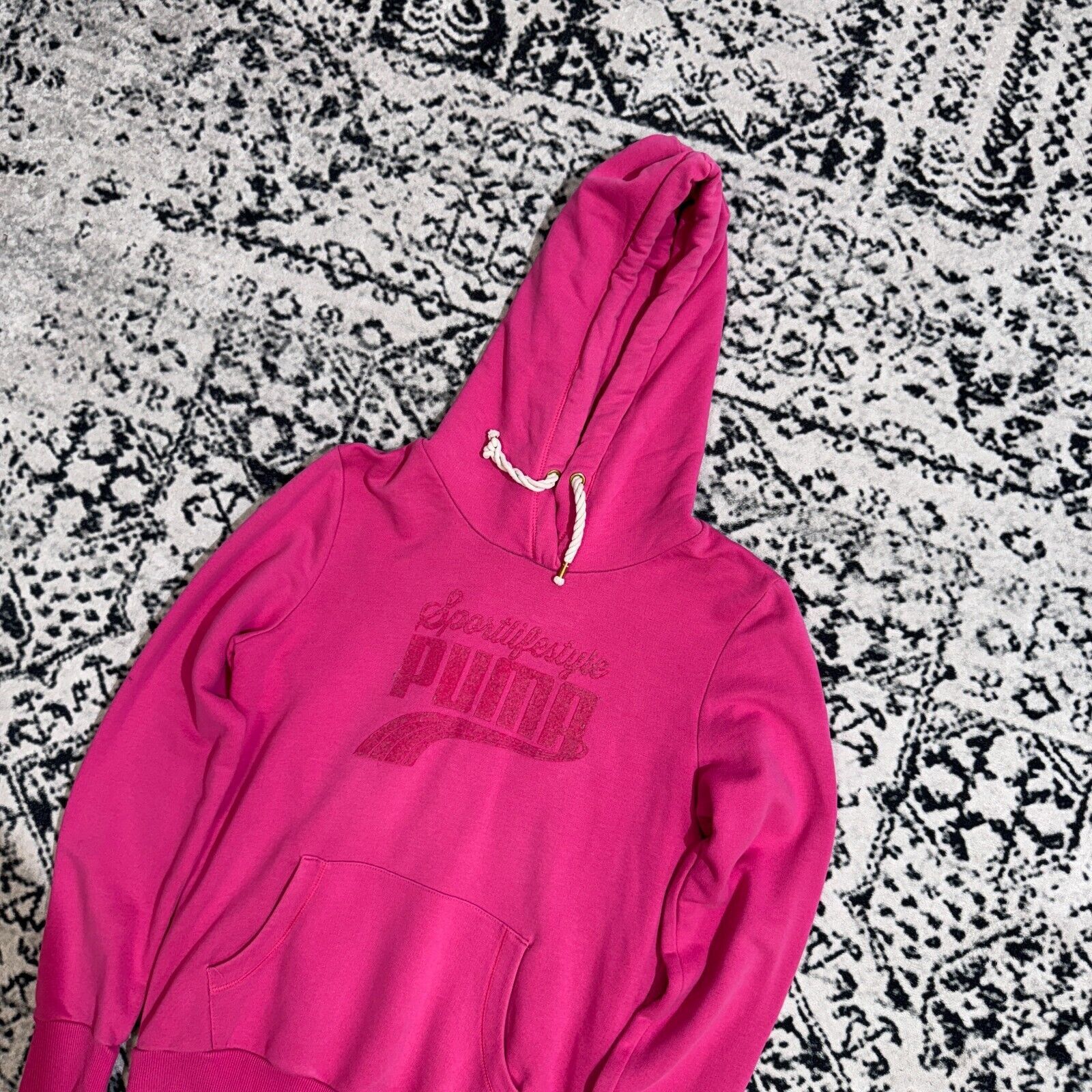 Puma × Vintage Vintage Puma Pink Cotton Hoodie Size S Y2K 90s Running Sport Size US S / EU 44-46 / 1 - 2 Thumbnail