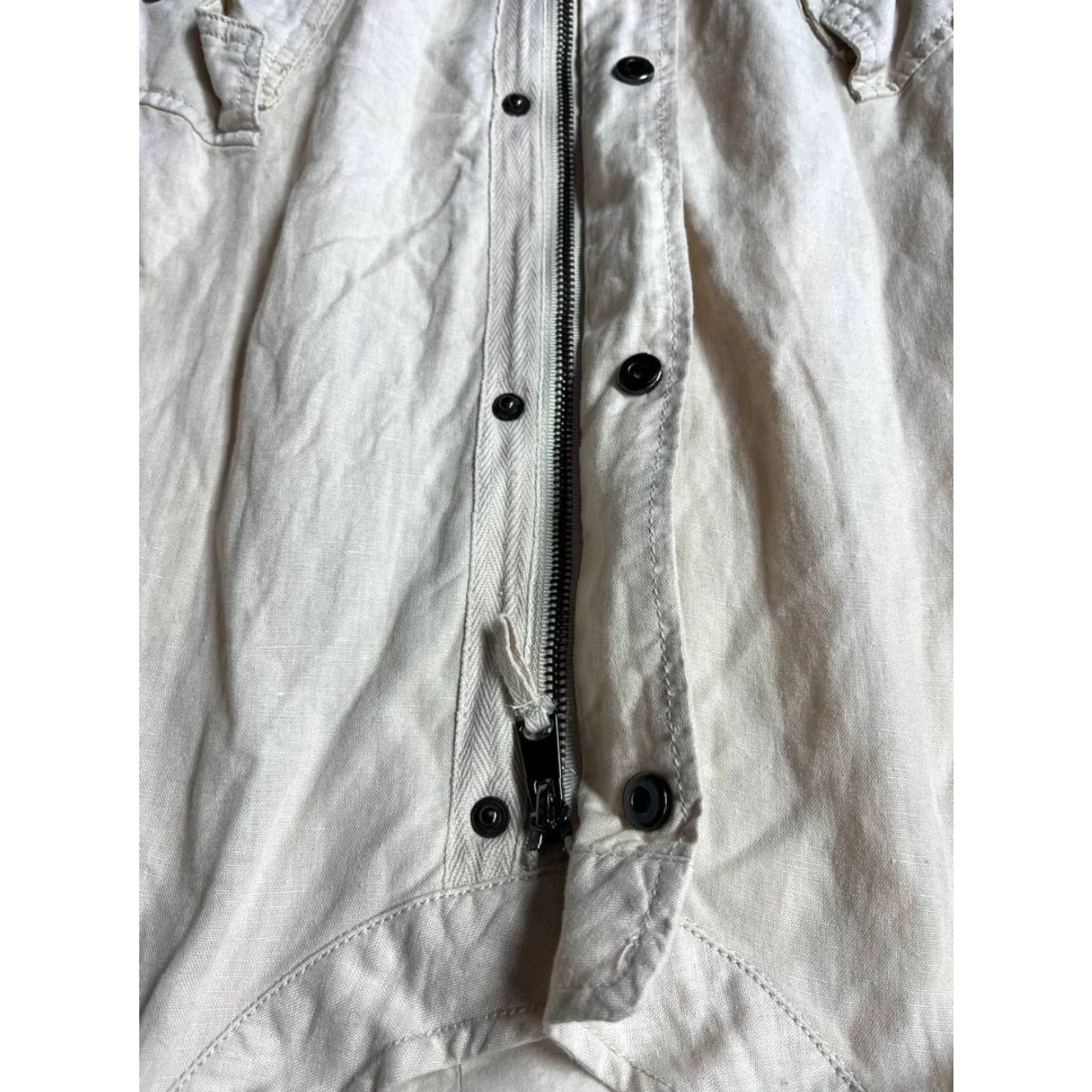 Zara Zara Linen Blend Jacket Drawstring Women Ivory Large Size L / US 10 / IT 46 - 6 Thumbnail
