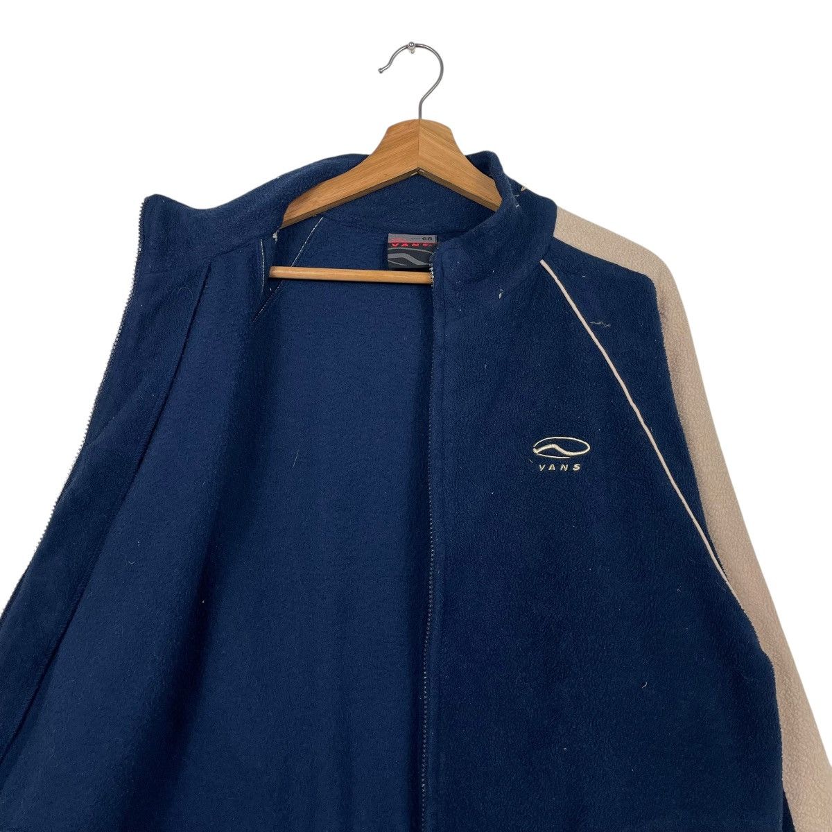 Japanese Brand 💥90s VANS SKATEBOARD FLEECE ZIPPER JACKET NAVY BLUE Size US M / EU 48-50 / 2 - 8 Thumbnail