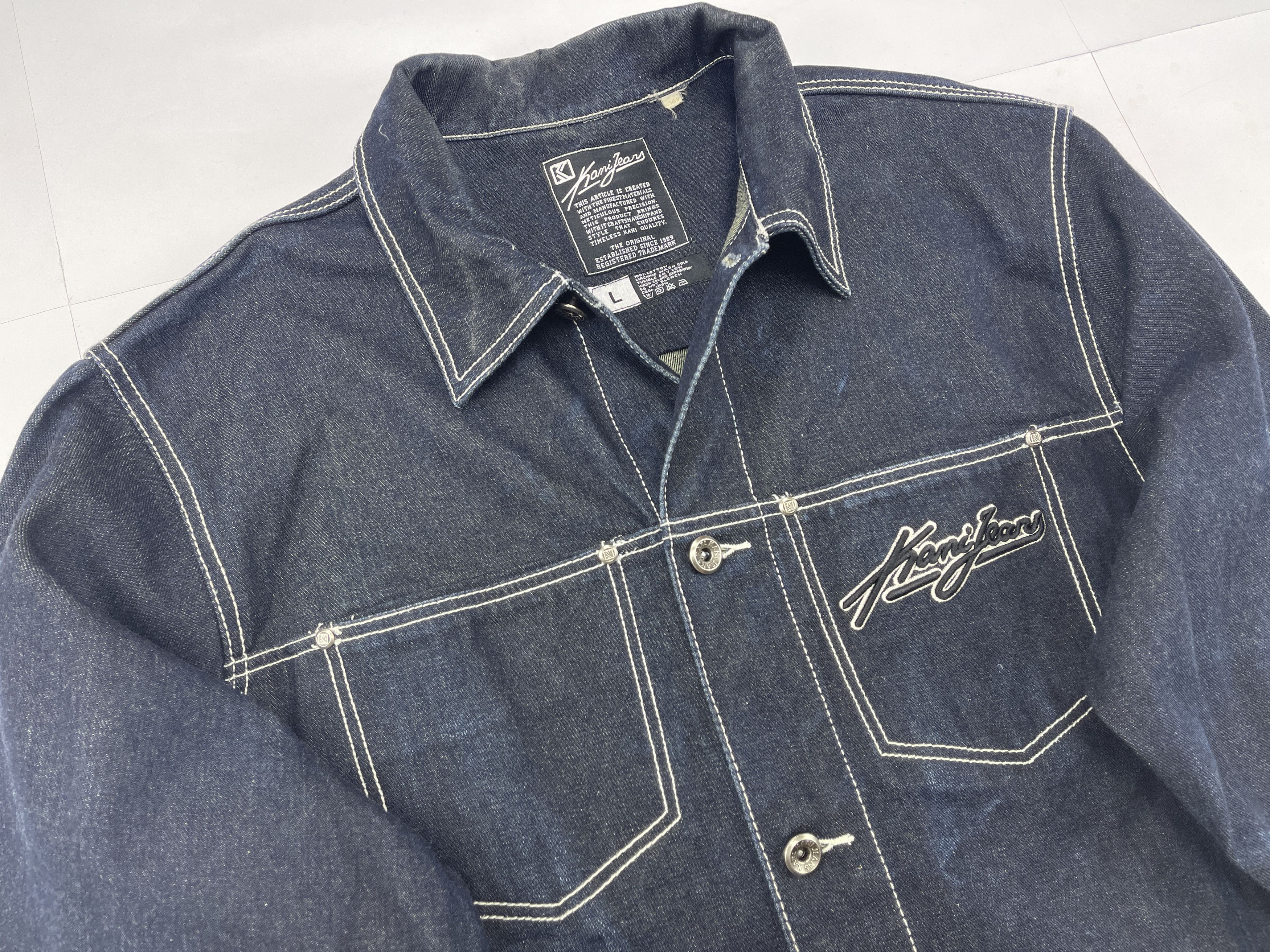 Karl Kani Karl Kani jacket, blue, vintage Kani denim jacket, 90s L Size US L / EU 52-54 / 3 - 6 Thumbnail