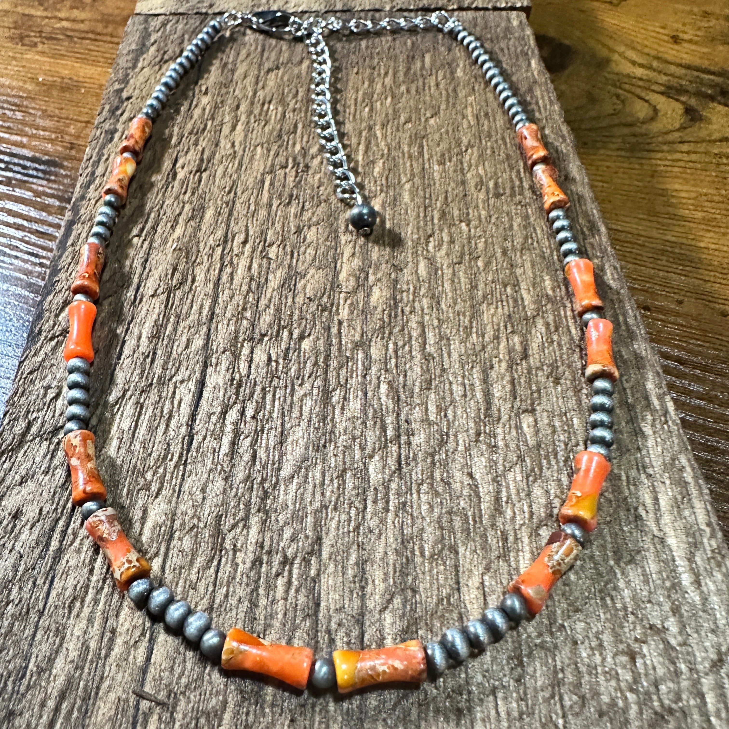 Other Handmade Navajo Bead Gemstone Necklace 738992 16 Inches Size ONE SIZE - 5 Thumbnail