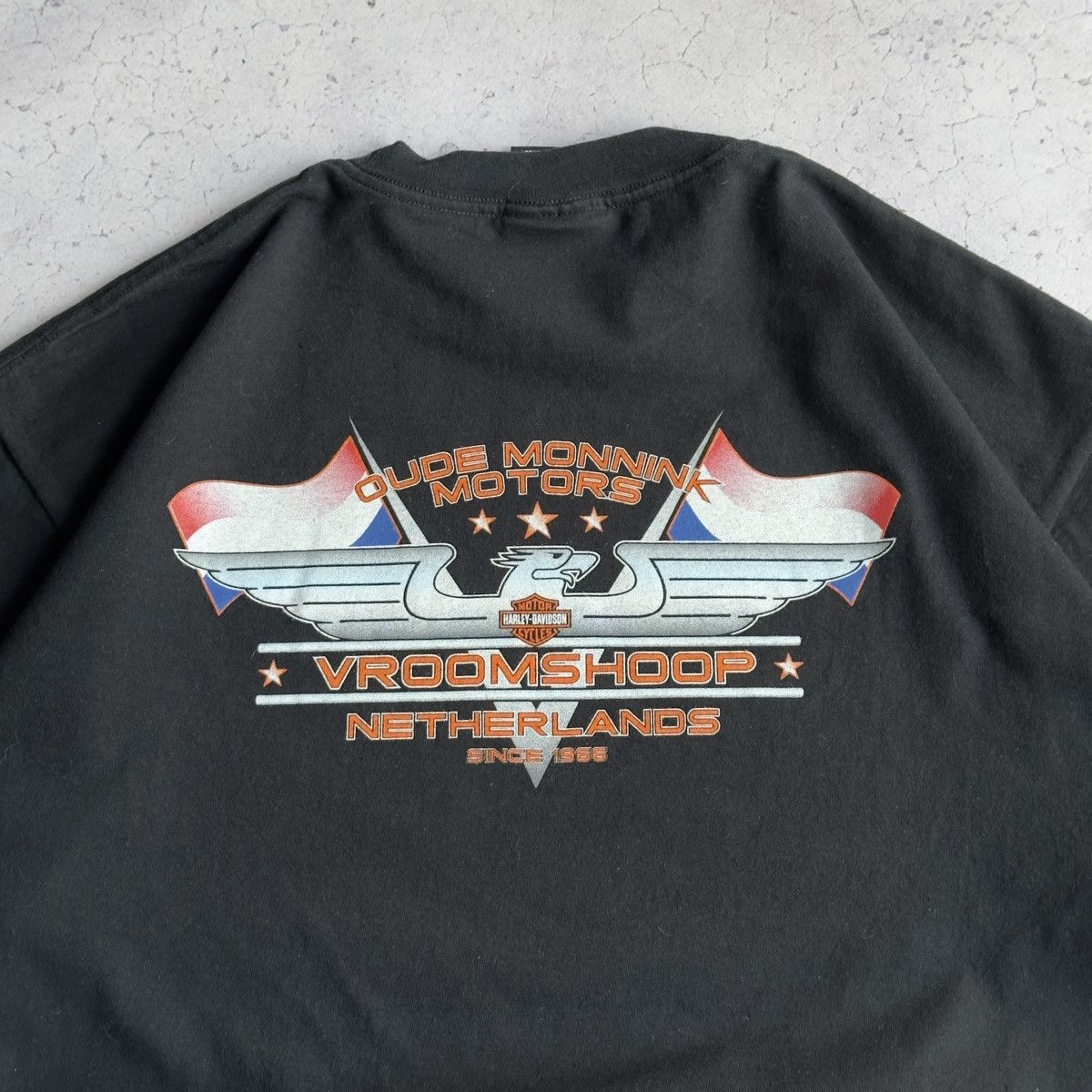 Harley Davidson Vintage 90s Harley Davidson Netherlands Tee Size US XL / EU 56 / 4 - 4 Thumbnail