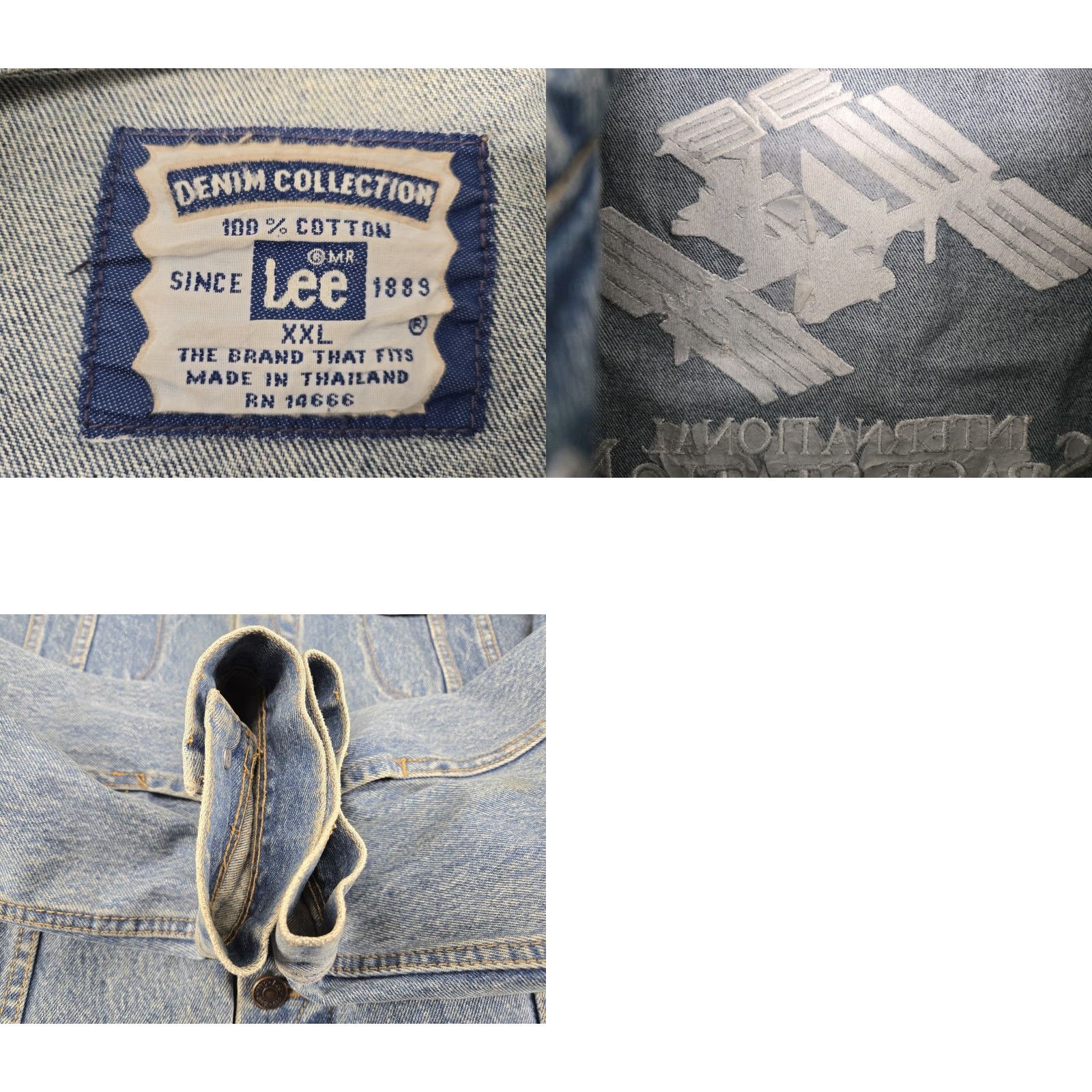 Lee VINTAGE Lee Trucker Jacket Men 2XL Western 90s Denim Blue Jacket/Coat Bomber Jacket 80s 90s Size US XXL / EU 58 / 5 - 9 Thumbnail