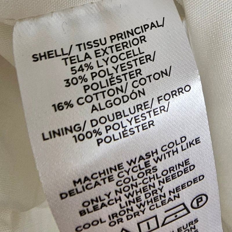 Ann Taylor Ann Taylor Ivory Blazer Jacket Asymetric Zip Biker Jacket 12 Size XL / US 12-14 / IT 48-50 - 7 Thumbnail