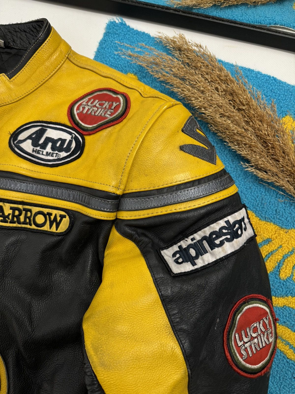 Vintage Vintage Lucky Strike Racing Leather Jacket Size US L / EU 52-54 / 3 - 6 Thumbnail