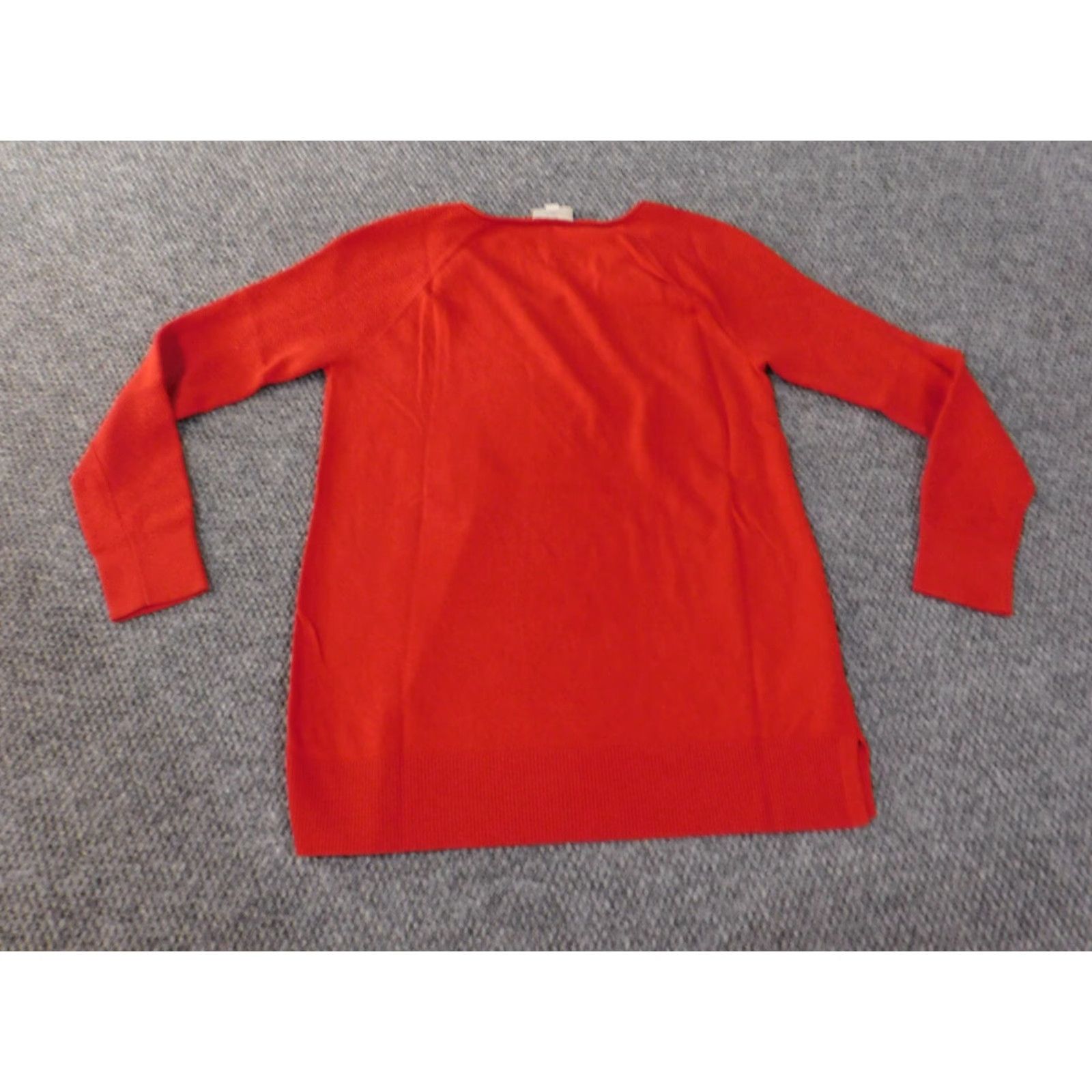 Loft LOFT Red Knit Pullover Sweater M Women V-Neck Cotton Rayon Rib Knit Long Sleeve Casual Modern Design Button Details Regular Fit Size M / US 6-8 / IT 42-44 - 7 Thumbnail