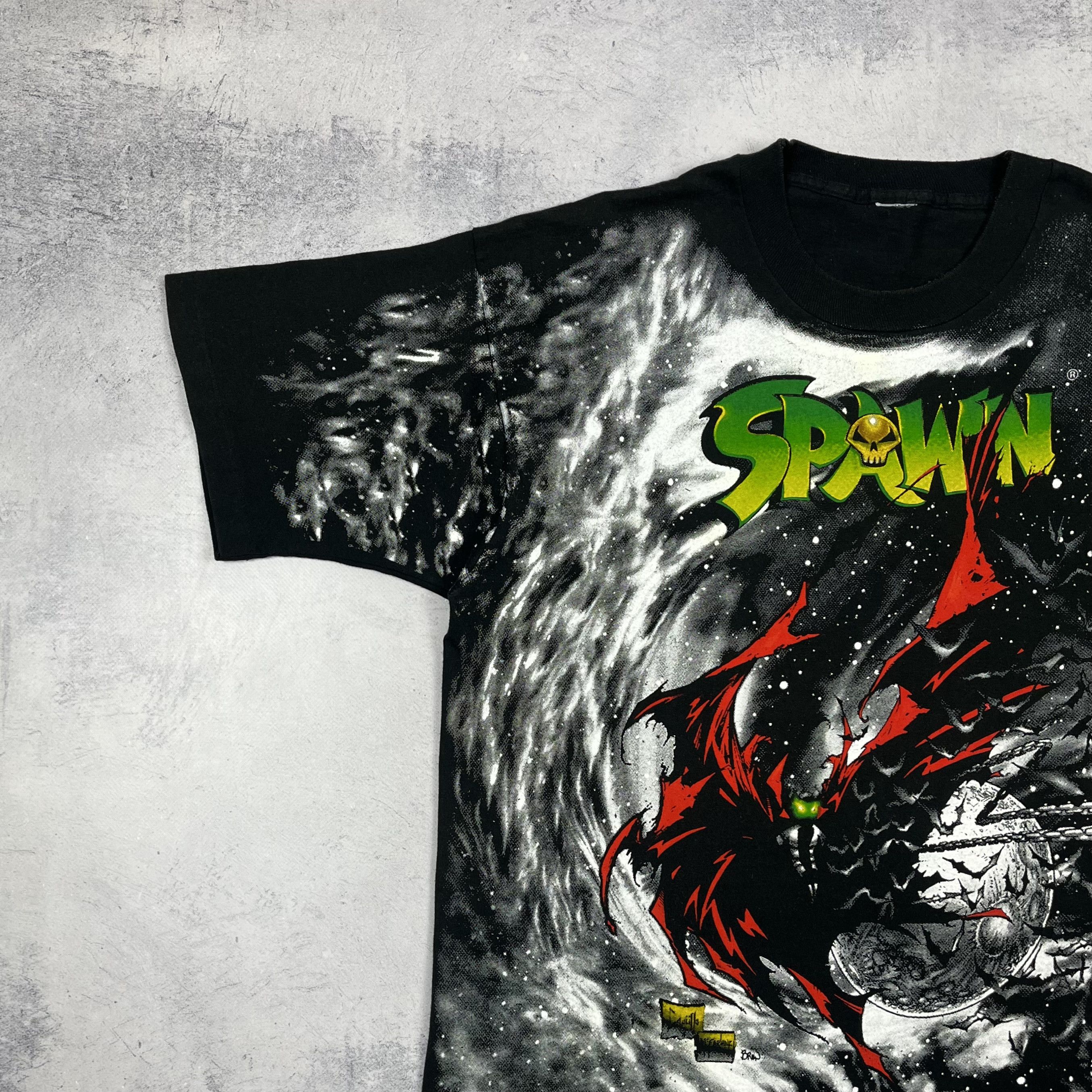 Vintage Spawn Movie Rare All Over Print T Shirt 1997
