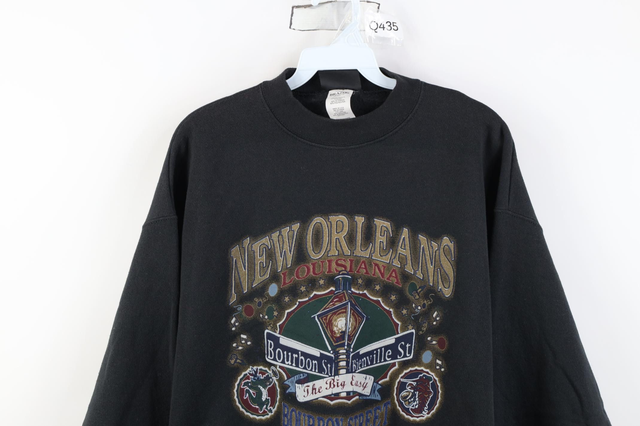 Vintage Vintage 90s Bourbon Street The Big Easy Sweatshirt USA Size L / US 10 / IT 46 - 2 Thumbnail