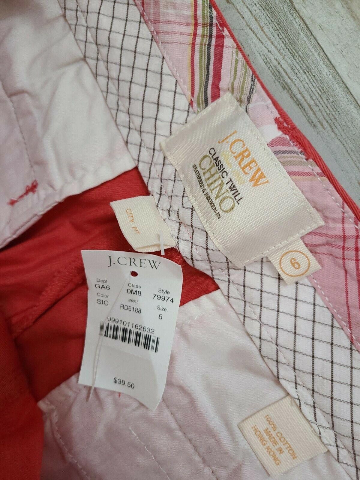 J.Crew J Crew City Fit Chino Shorts 6 Coral Pink NWT Size 28" / US 6 / IT 42 - 2 Thumbnail