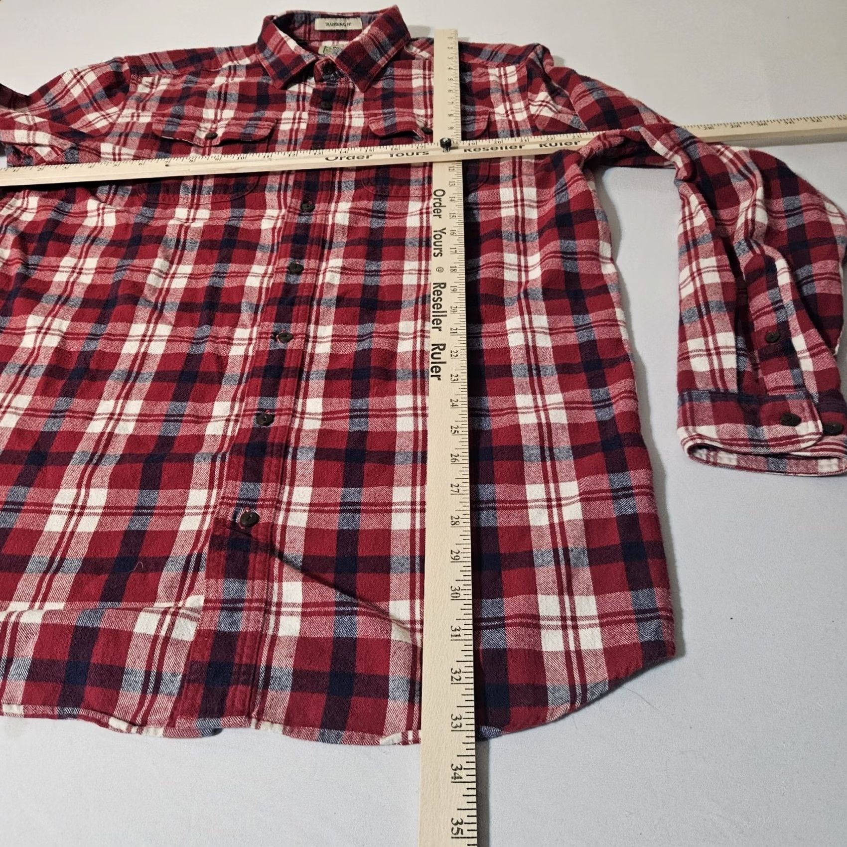 Vintage VINTAGE LL Bean Button-Up Shirt Plaid Red Blue LT Big & Tall Men Long Sleeve Pocketed 90s USA Flannel Cotton Button Size US L / EU 52-54 / 3 - 5 Thumbnail