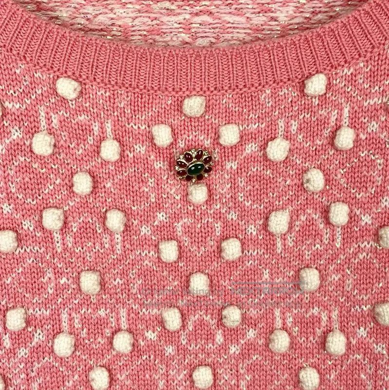 Chanel Chanel Pink Cashmere Women's Pullover Sweater . Size L / US 10 / IT 46 - 4 Thumbnail