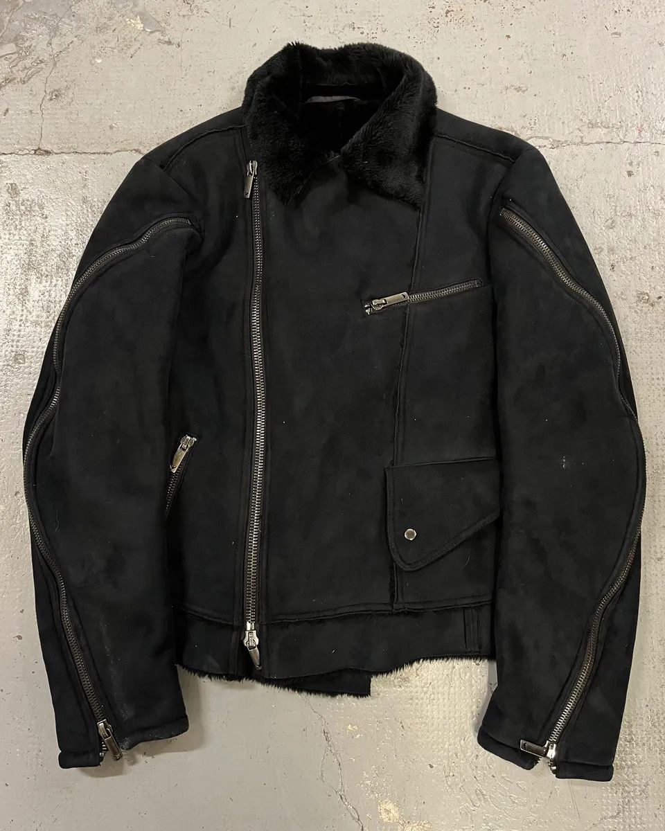 Emporio Armani AW2002 Emporio Armani Tornado Zip Dark Suede Leather Jacket Size US M / EU 48-50 / 2 - 2 Thumbnail