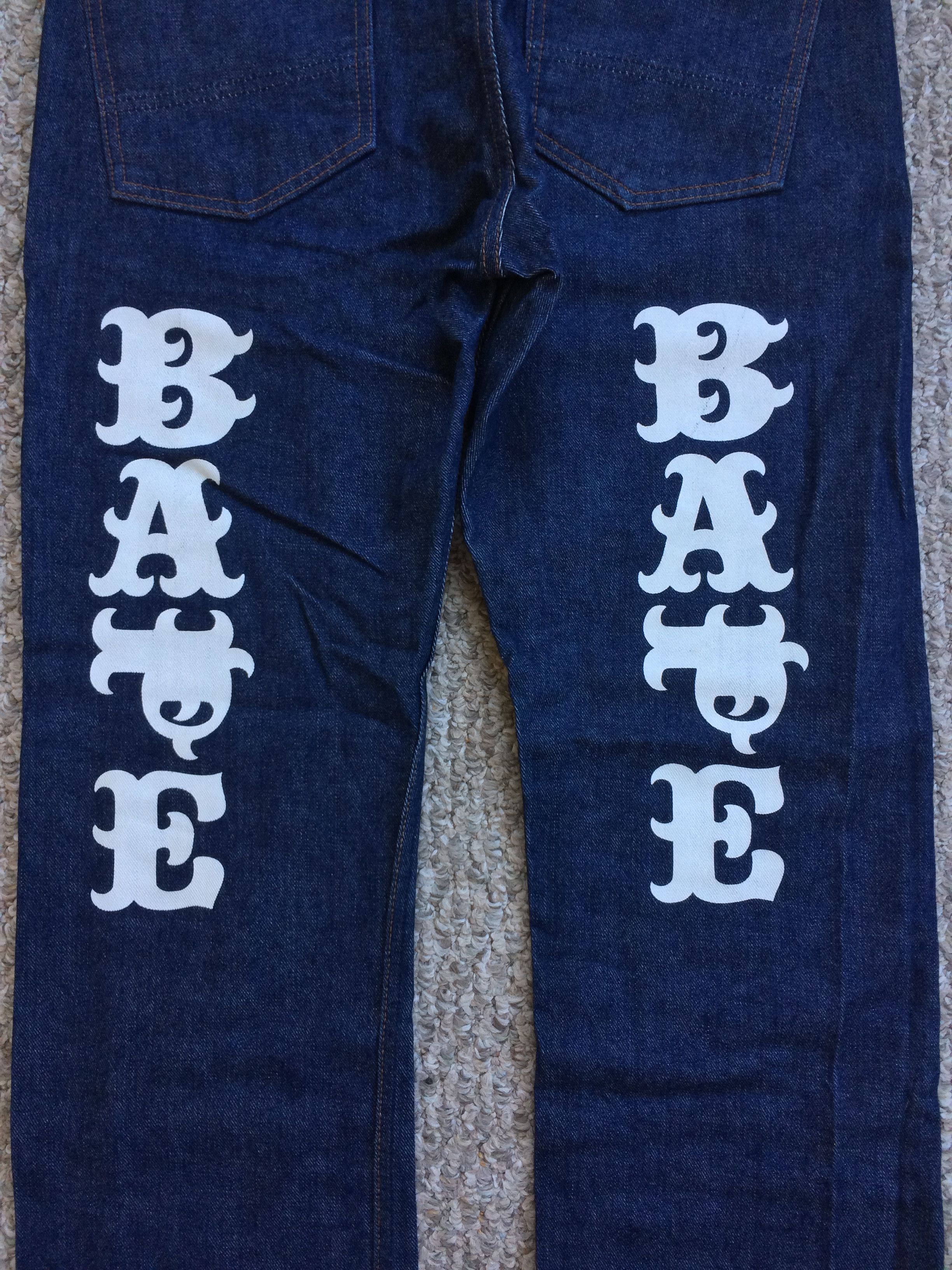 Bape OG Bape Spellout Logo Denim Size US 30 / EU 46 - 3 Thumbnail