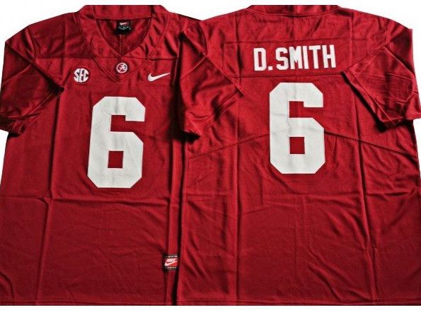 Other Alabama Crimson Tide 6 Devonta Smith Red Football Jersey Size US M / EU 48-50 / 2 - 3 Thumbnail