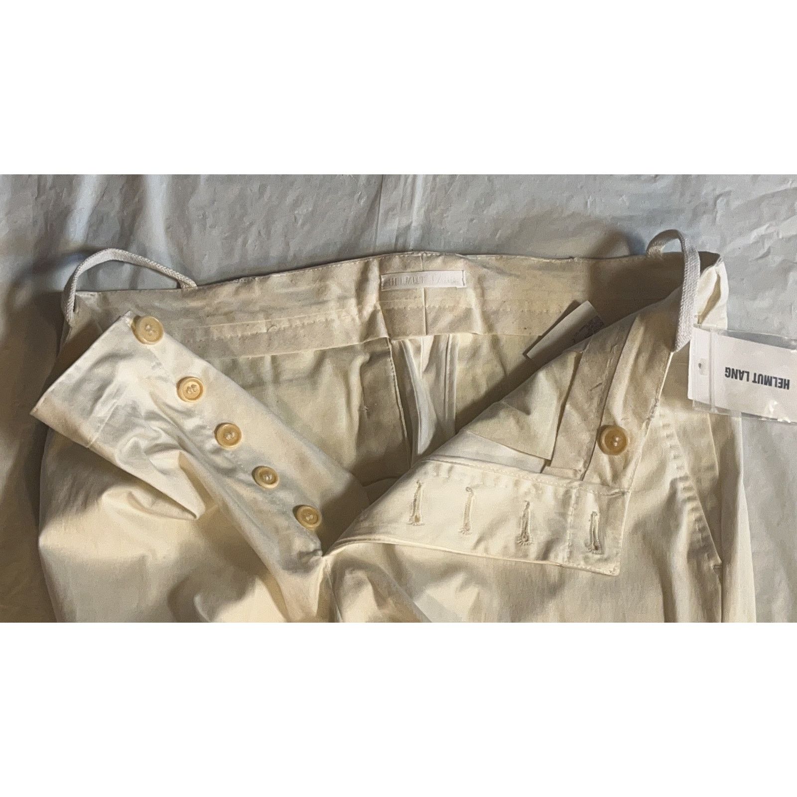Helmut Lang Vtg Helmut Lang Archive Made in Italy White Pants SZ: 44 Size 30" / US 8 / IT 44 - 13 Thumbnail