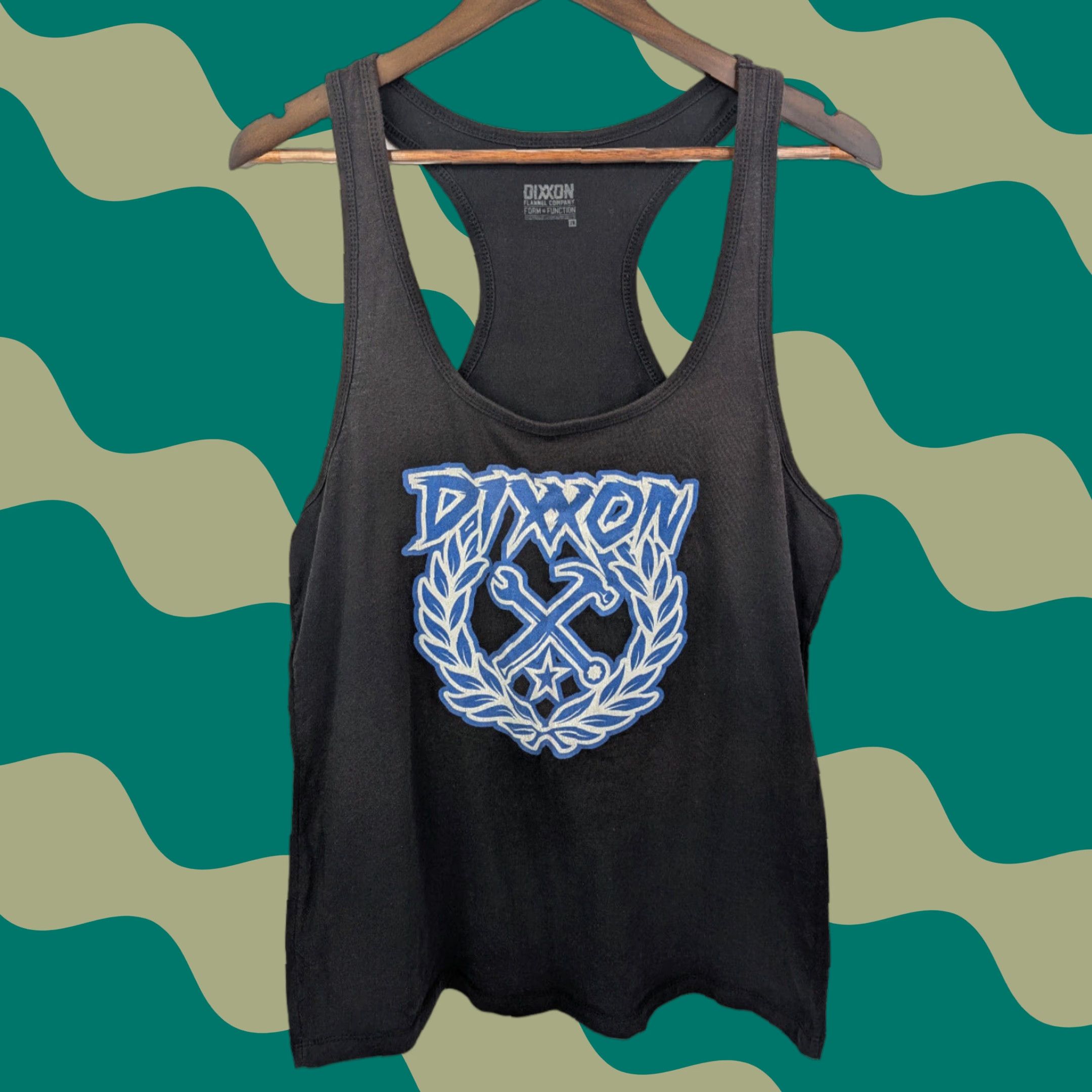 Vintage Dixxon Tank Top Graphic Print Muscle Form Function Gym Workout Men's 2X Blue Black Logo Shirt Size US XXL / EU 58 / 5 - 1 Thumbnail