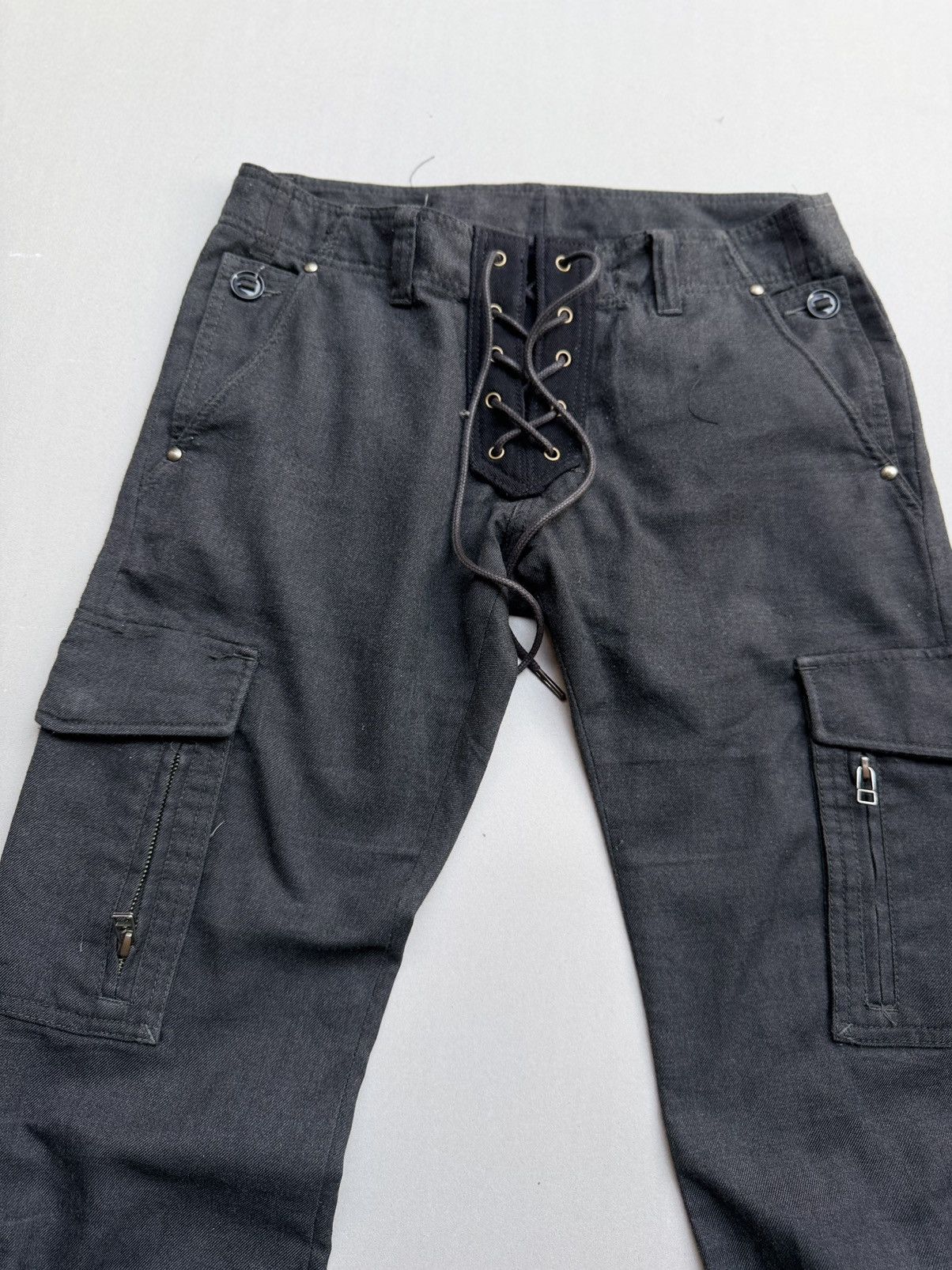 5351 POUR LES HOMMES lace up flare pants Size US 27 - 2 Thumbnail