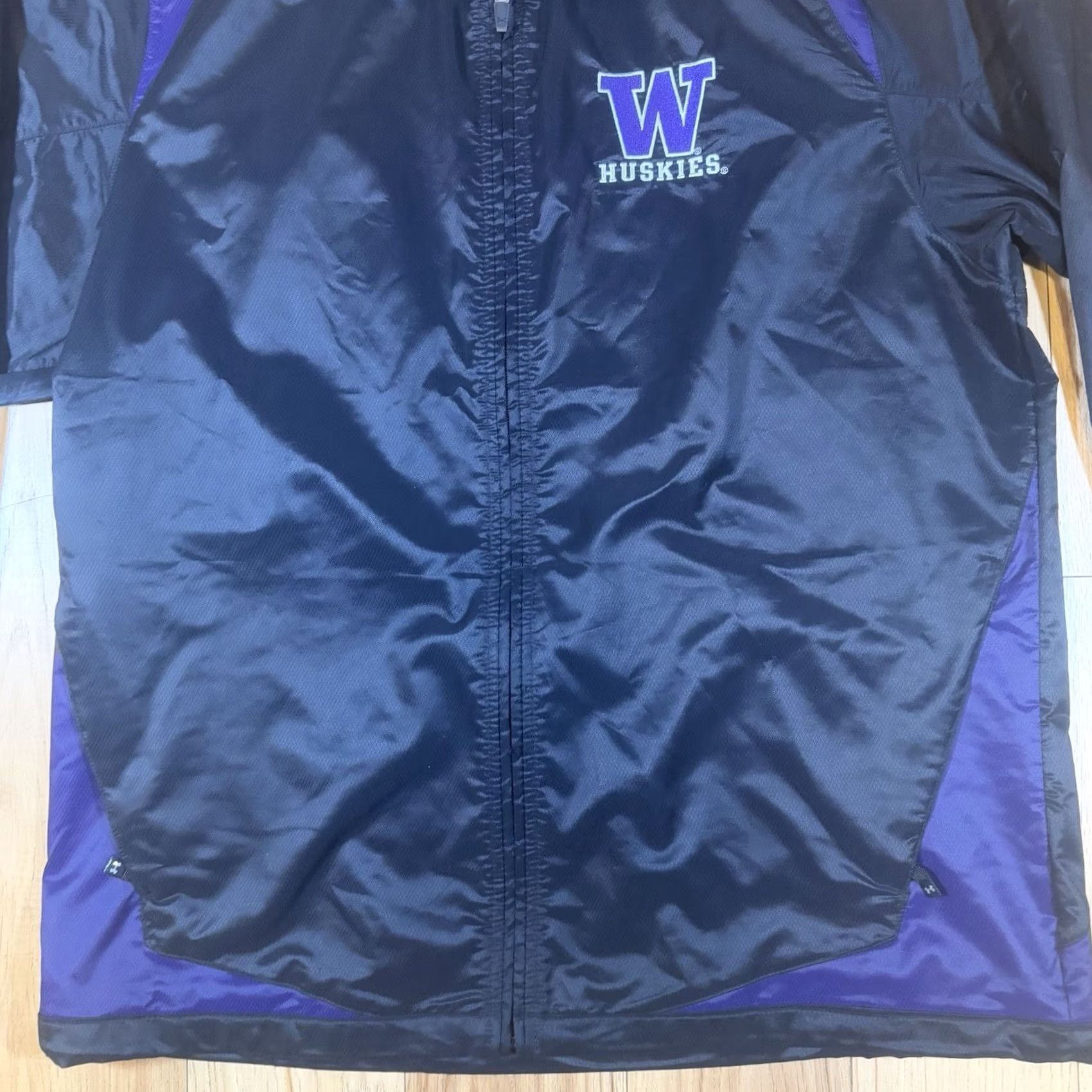 Under Armour Under Armour Washington Huskies Windbreaker Jacket Black Mens L Shirt Size US L / EU 52-54 / 3 - 4 Thumbnail