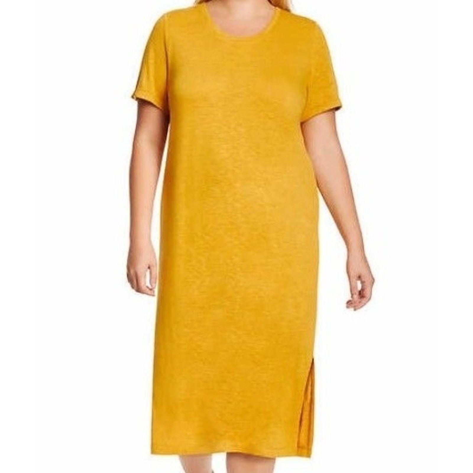 Jessica Simpson Jessica Simpson Yellow Dress Womens Midi Dress XXLarge Size XXL / US 16-18 / IT 52-54 - 2 Thumbnail