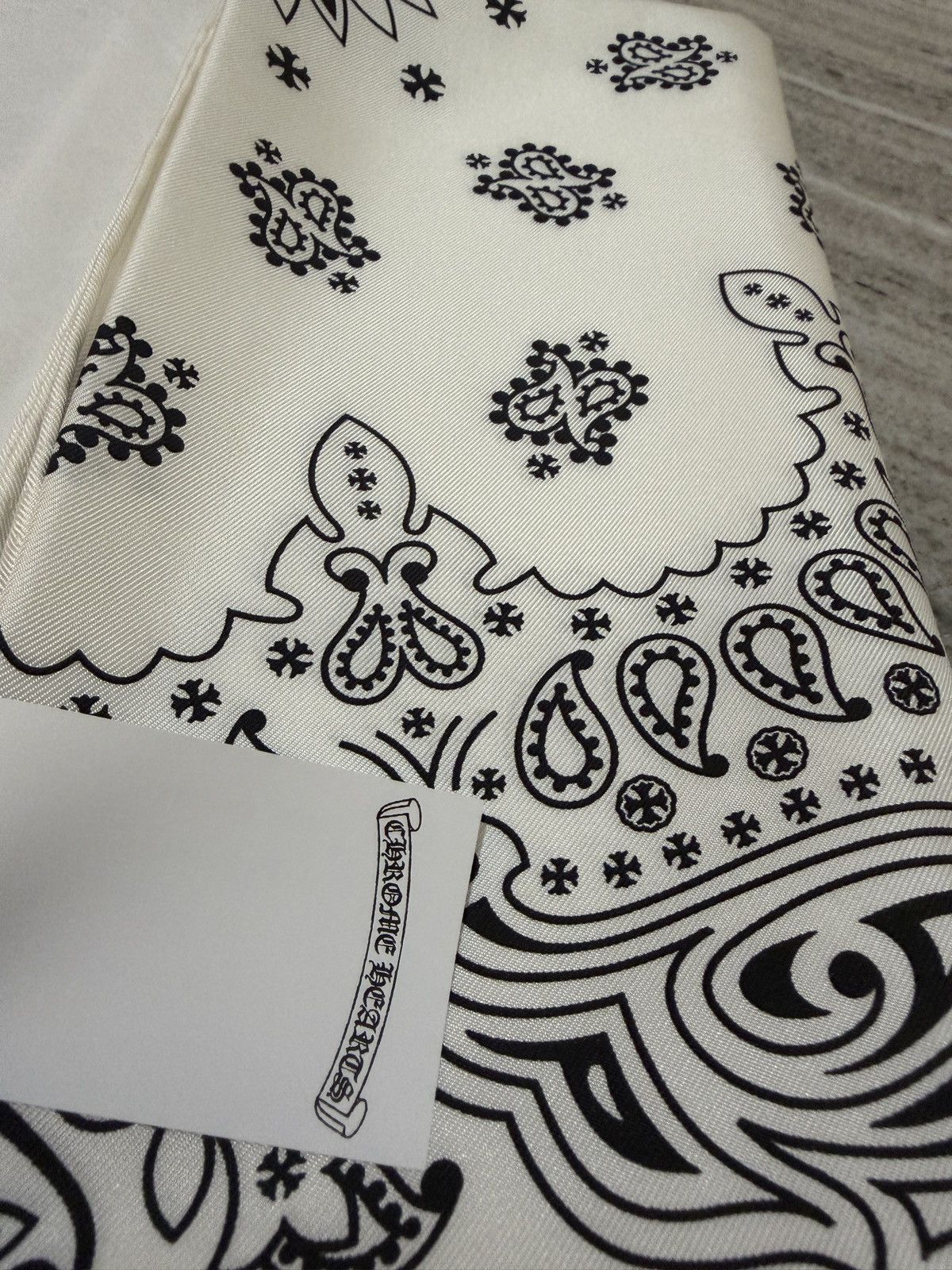 Chrome Hearts Chrome Hearts White Silk Bandana 🚫READ DESCRIPTION🚫 Size ONE SIZE - 7 Thumbnail