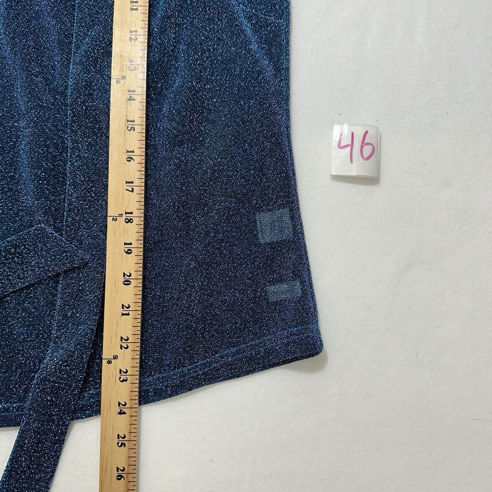 Other New York & Company Large Sparkle Glitter Flashy Blue Blouse Size L / US 10 / IT 46 - 9 Thumbnail