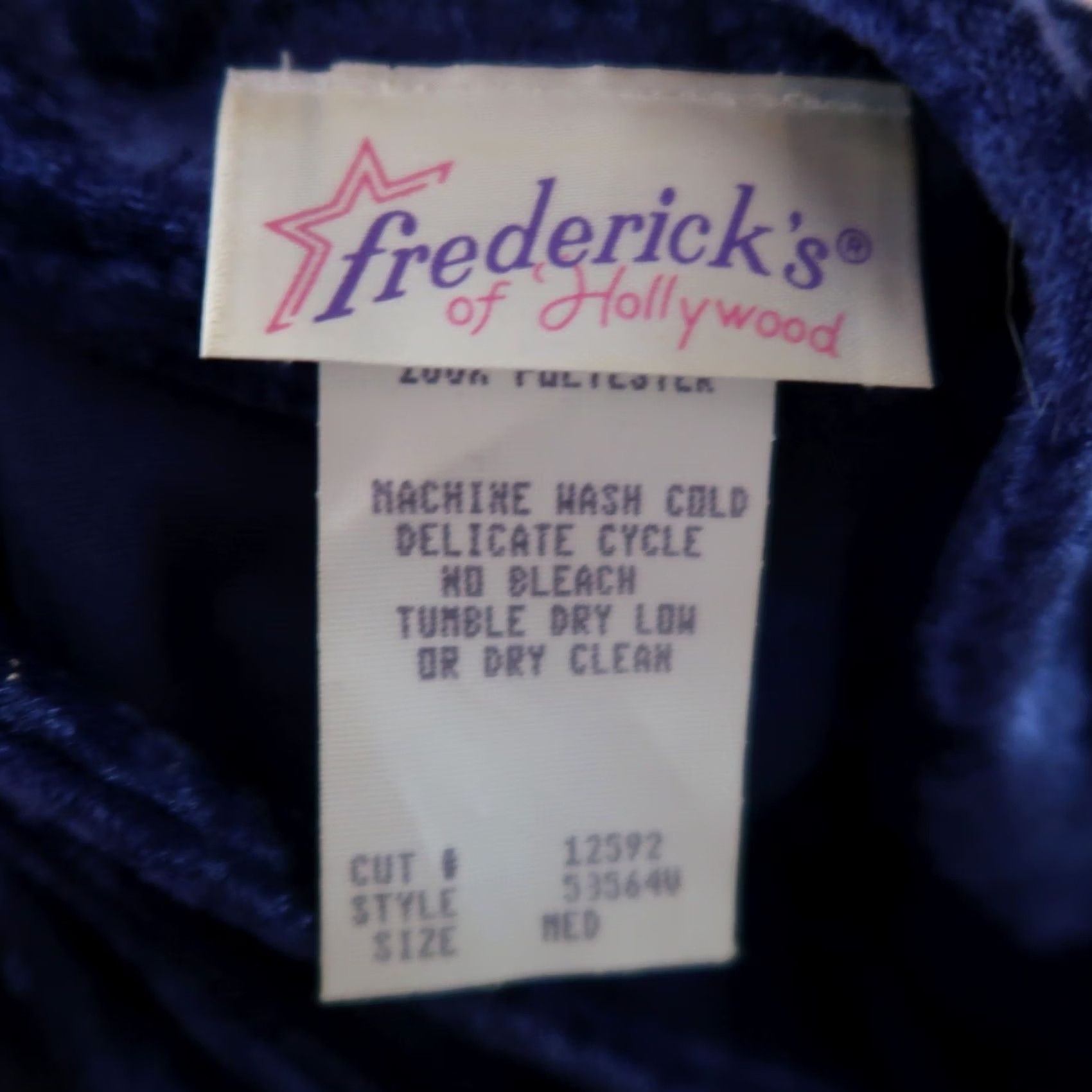Vintage VINTAGE Frederick's of Hollywood Blue Crushed Velvet Midi Cocktail Dress M Women Sleeveless 90s Bohemian Party/Cocktail 90s Size M / US 6-8 / IT 42-44 - 5 Thumbnail